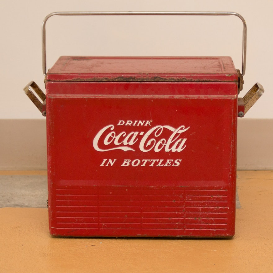 Vintage Metal Coca-Cola Cooler