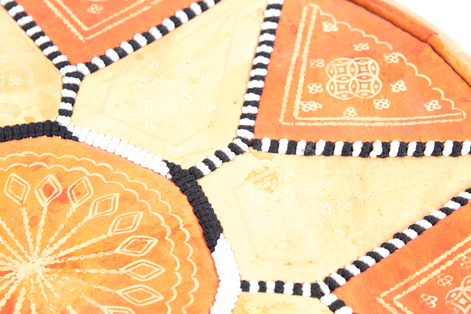 Handcrafted Leather Pouf from Africa