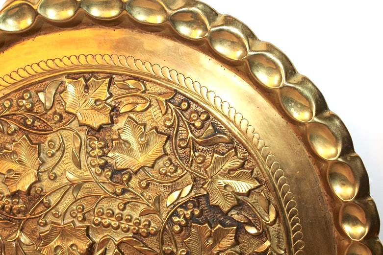 Embossed Brass Tray