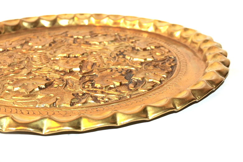 Embossed Brass Tray
