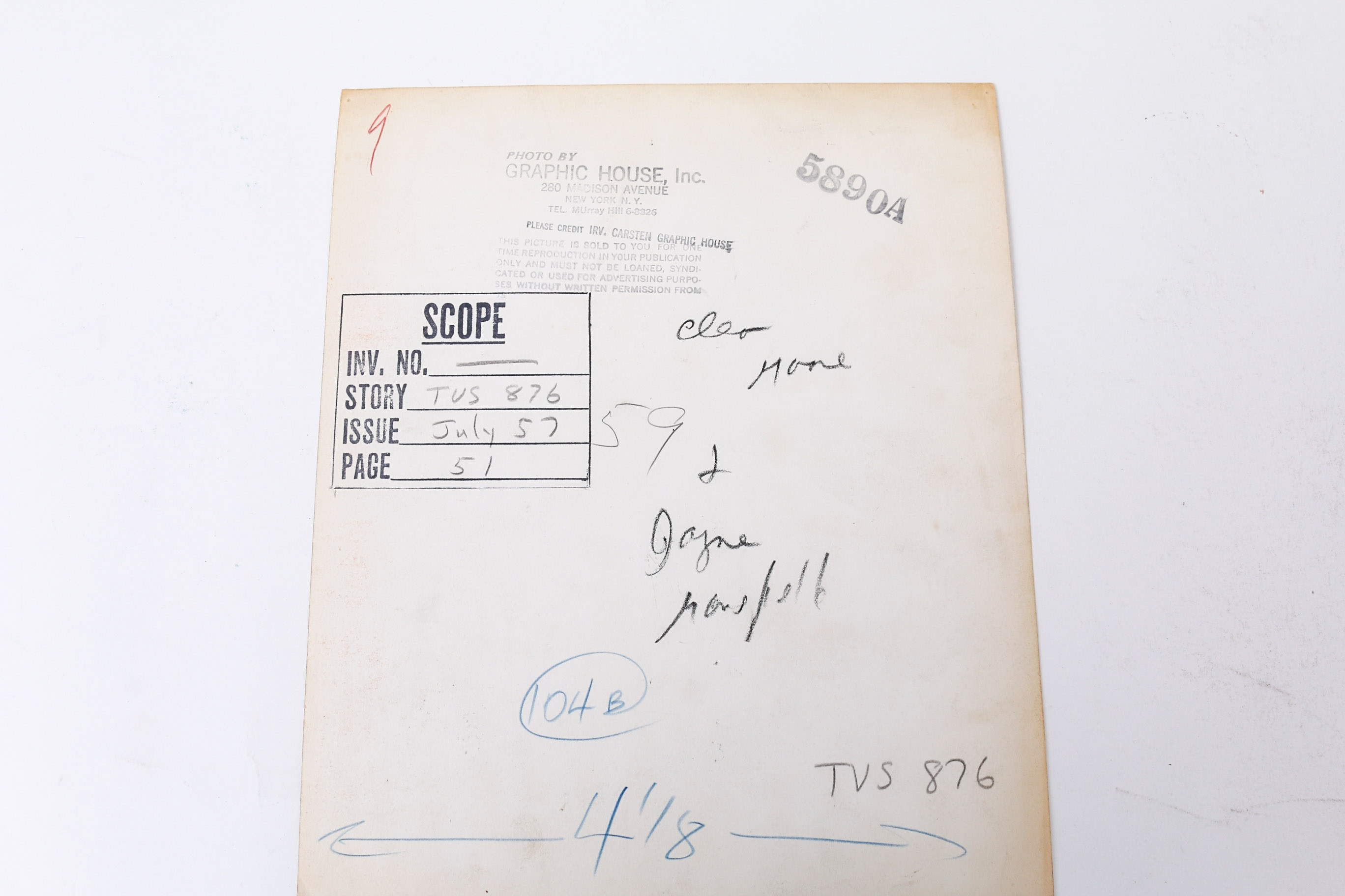 Collection of Photographs of Jayne Mansfield