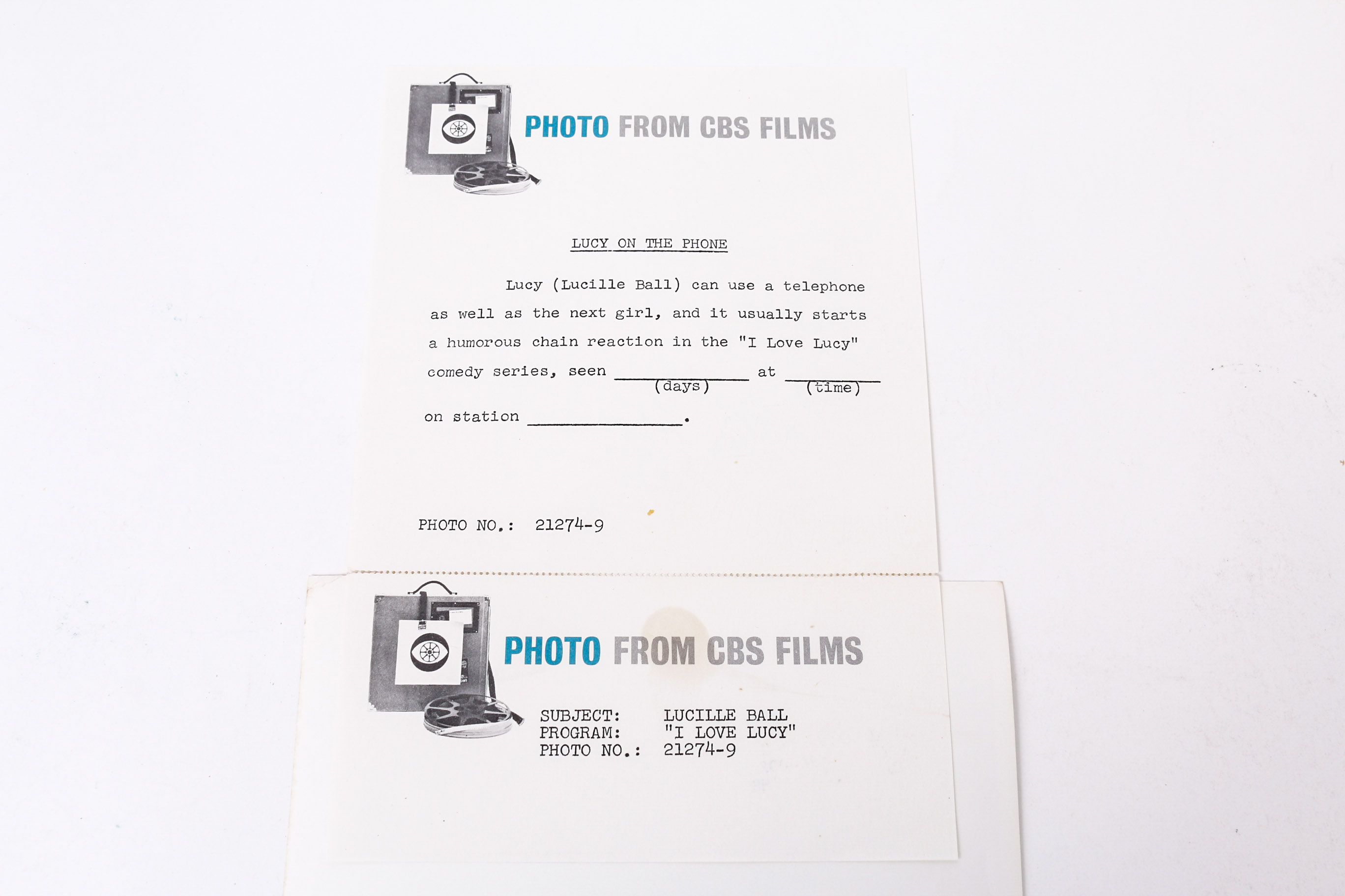 "I Love Lucy" Show Photographs