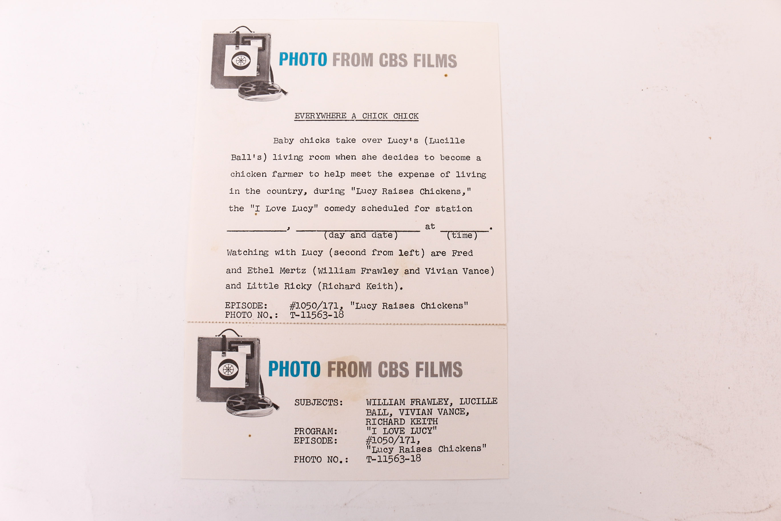 "I Love Lucy" Show Photographs