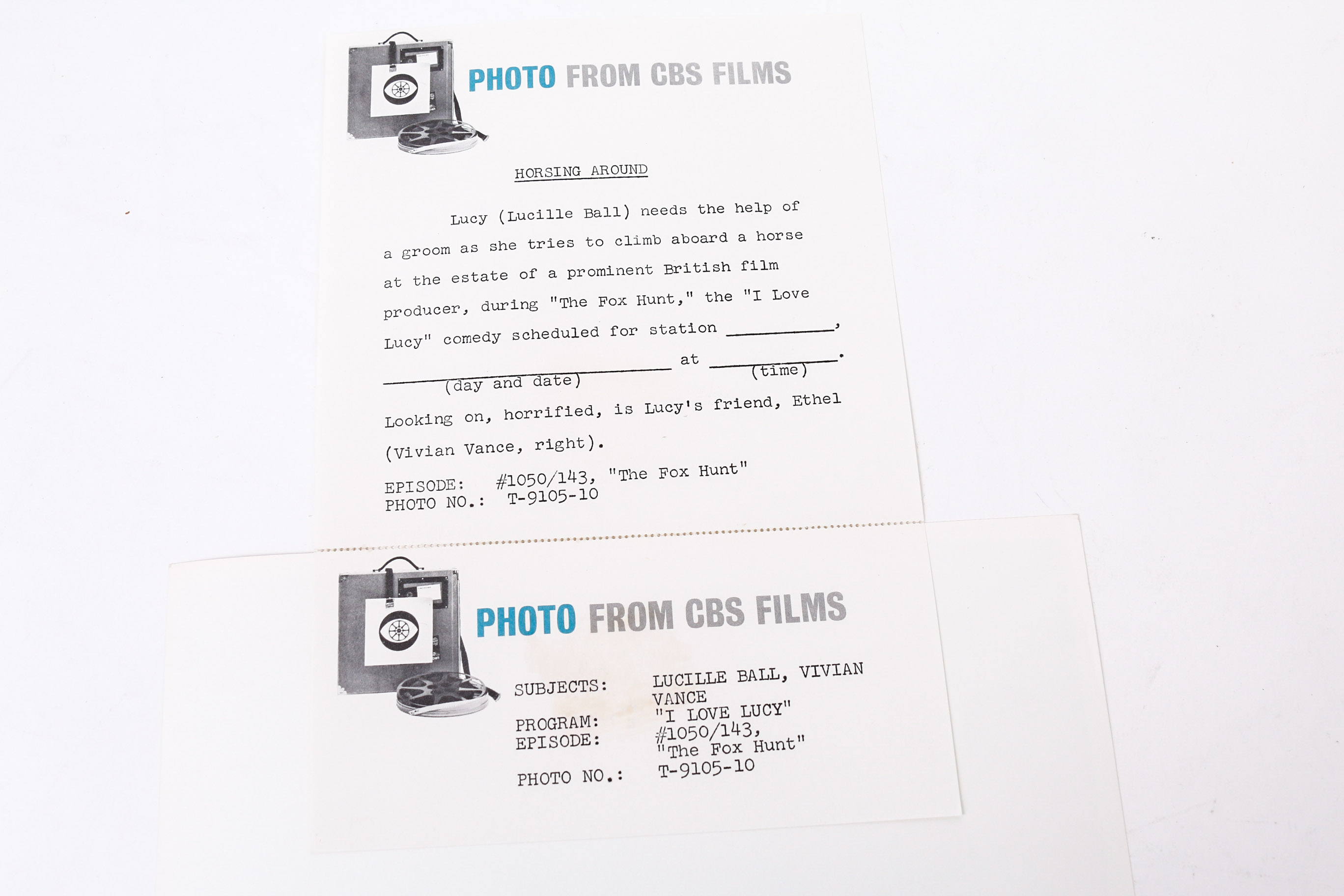 "I Love Lucy" Show Photographs