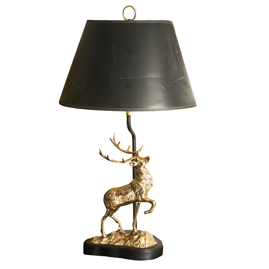 Brass Deer Table Lamp