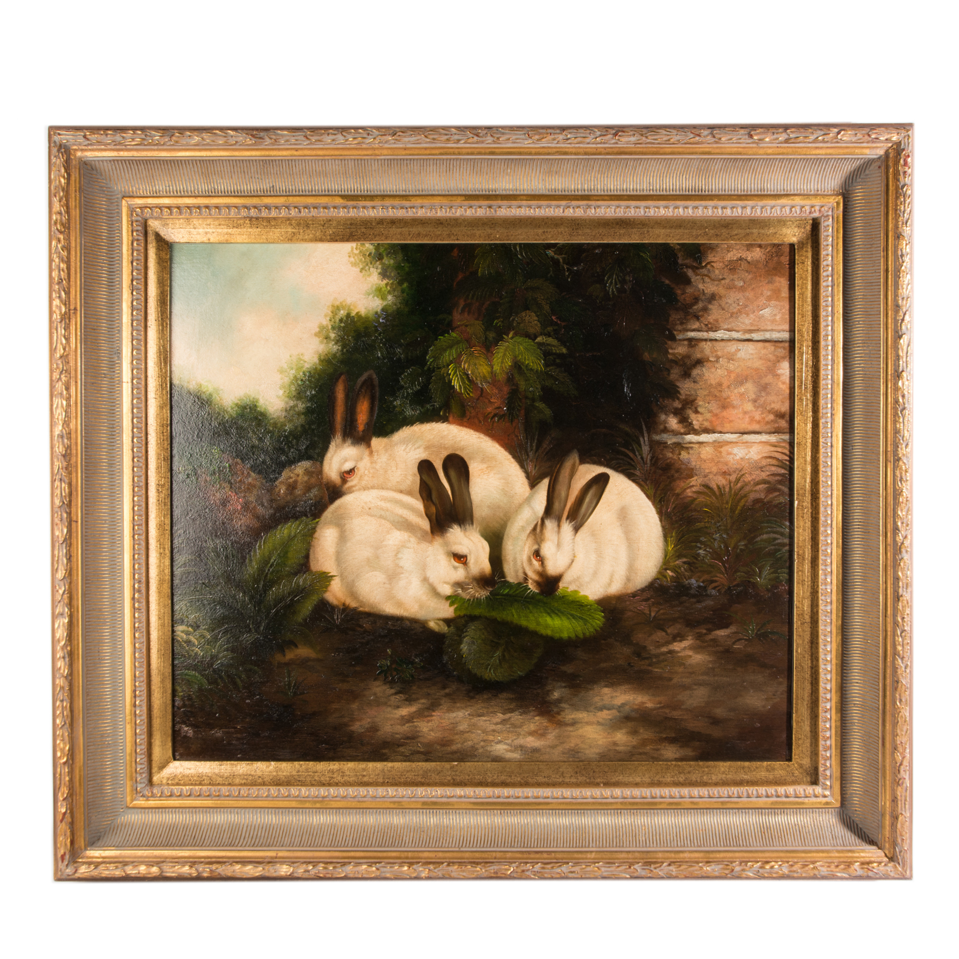Oil Painting on Canvas of Rabbits