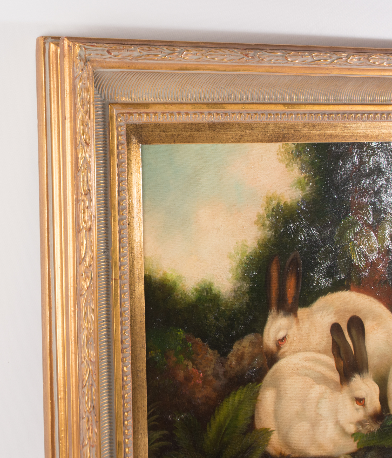 Oil Painting on Canvas of Rabbits