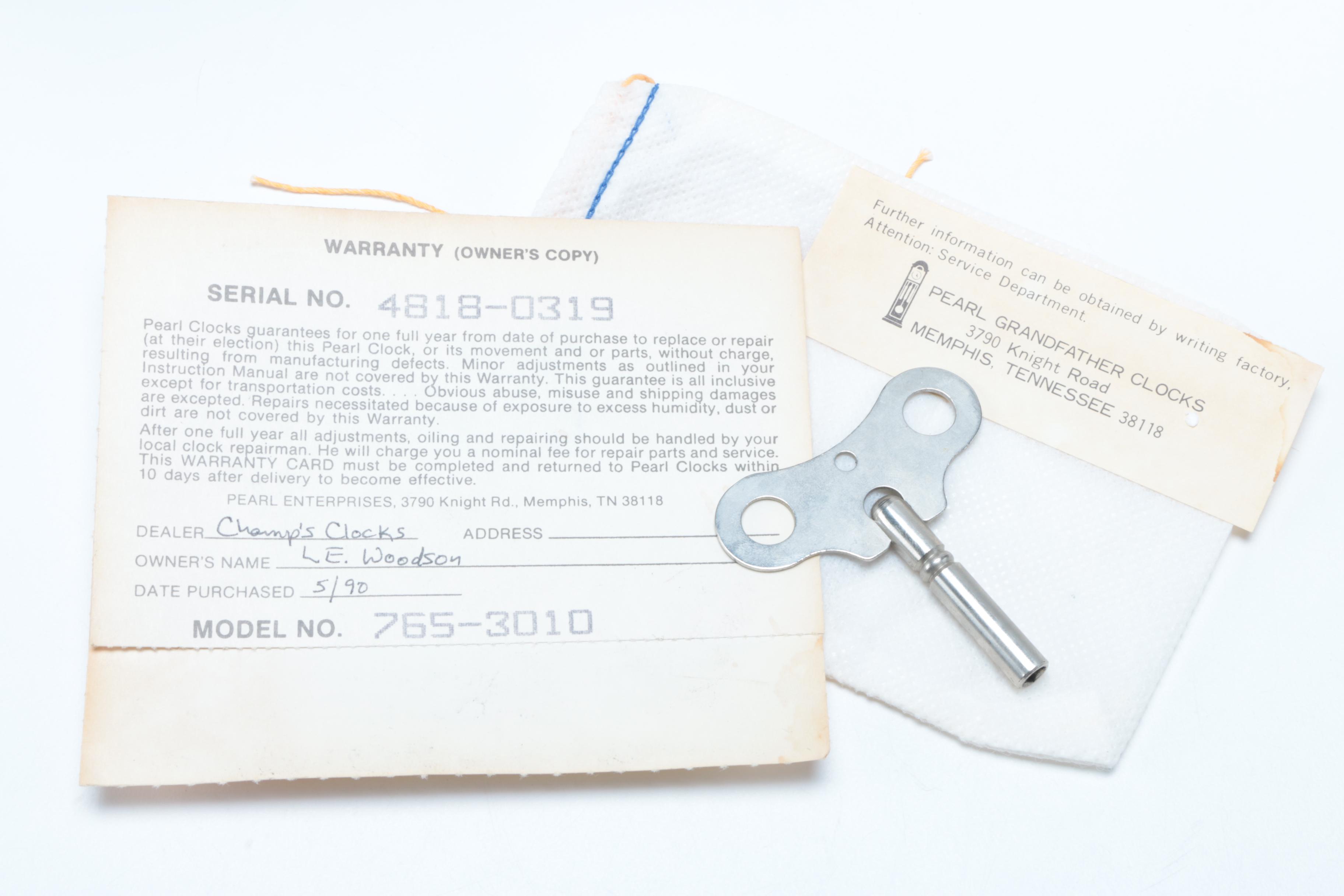 Pearl Wooden Carriage Clock