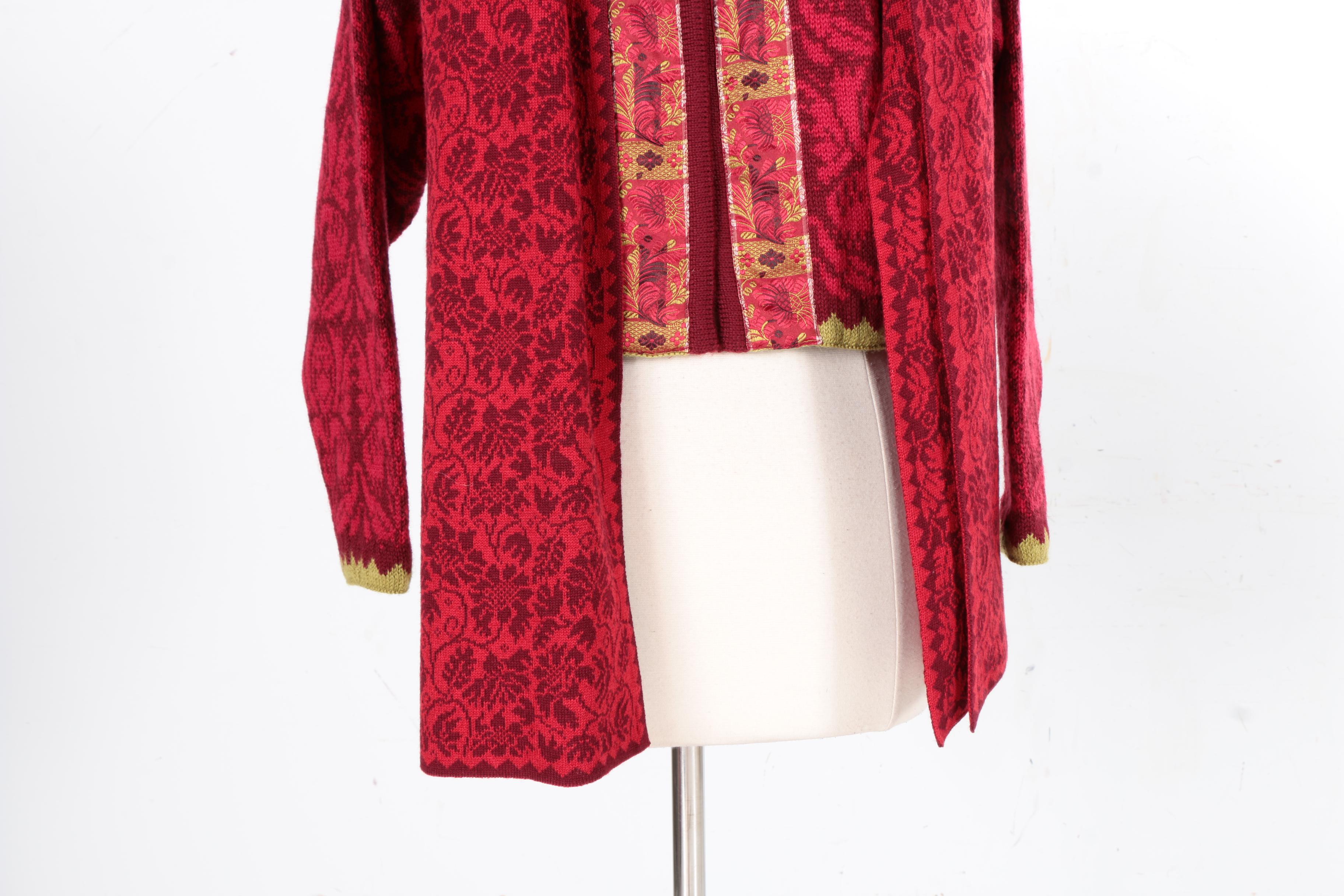 Wool Cardigan by Oleana and Scarf