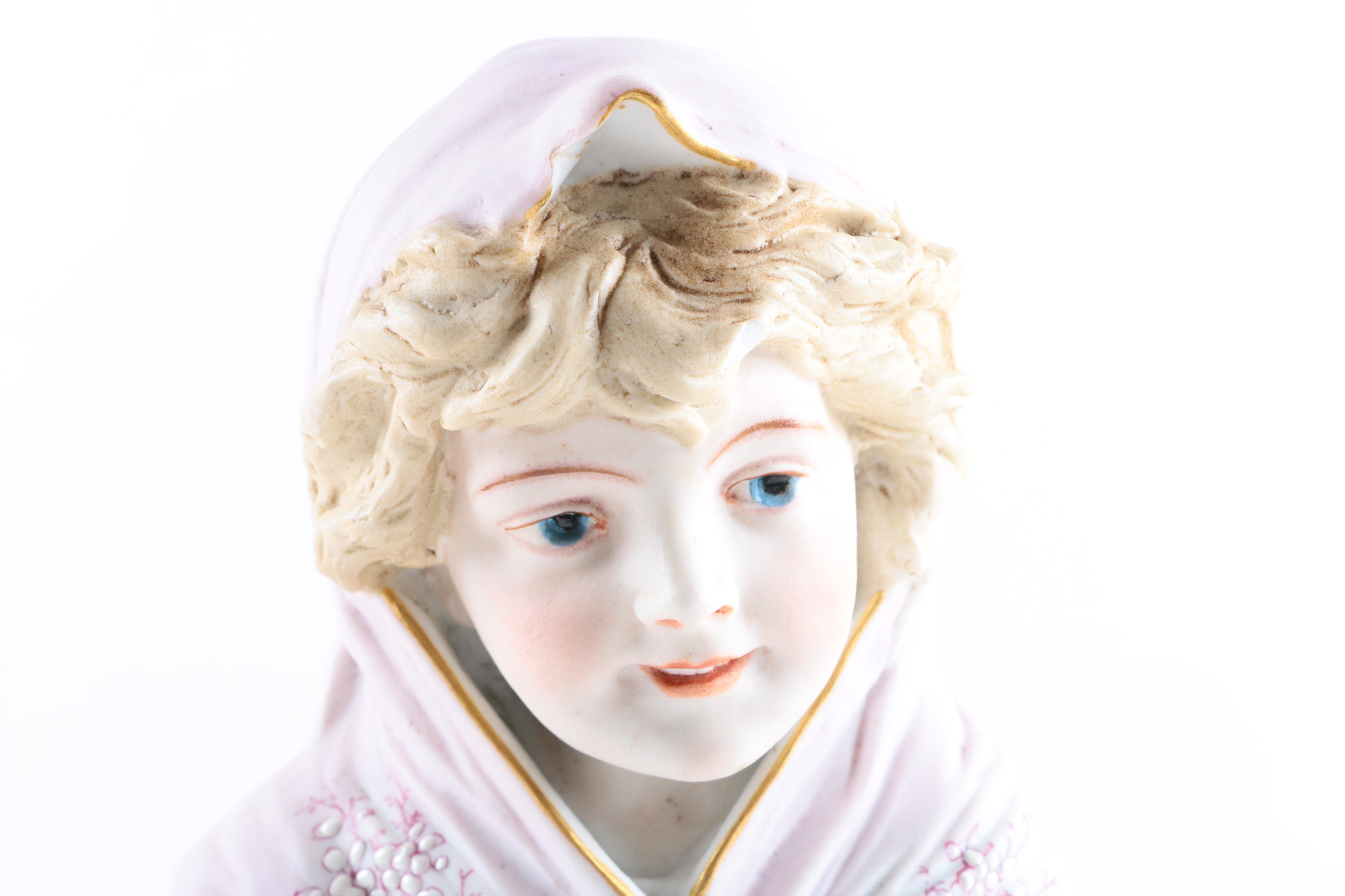 Antique Porcelain Busts and Figure