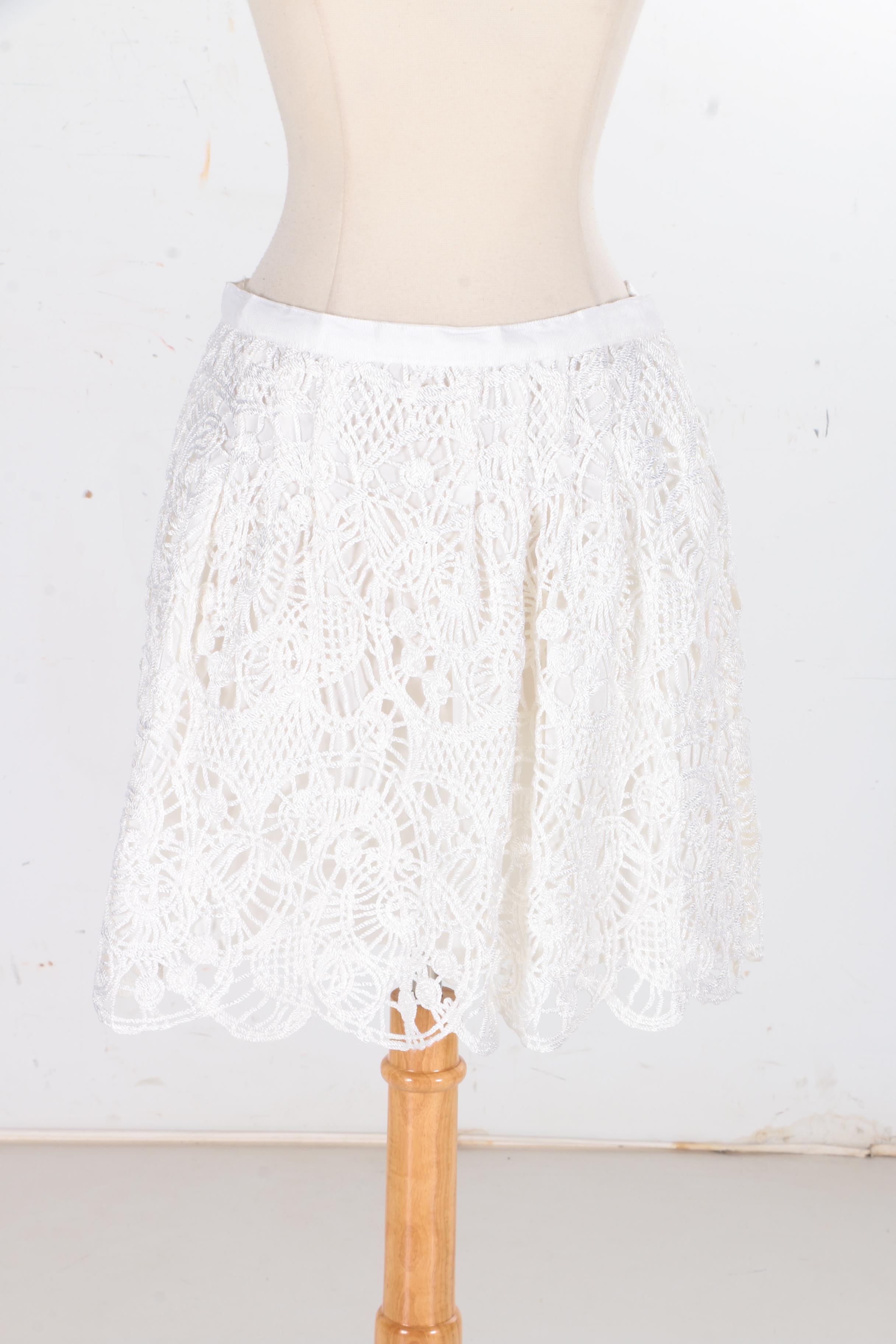 White Flare Skirt by Chaiken