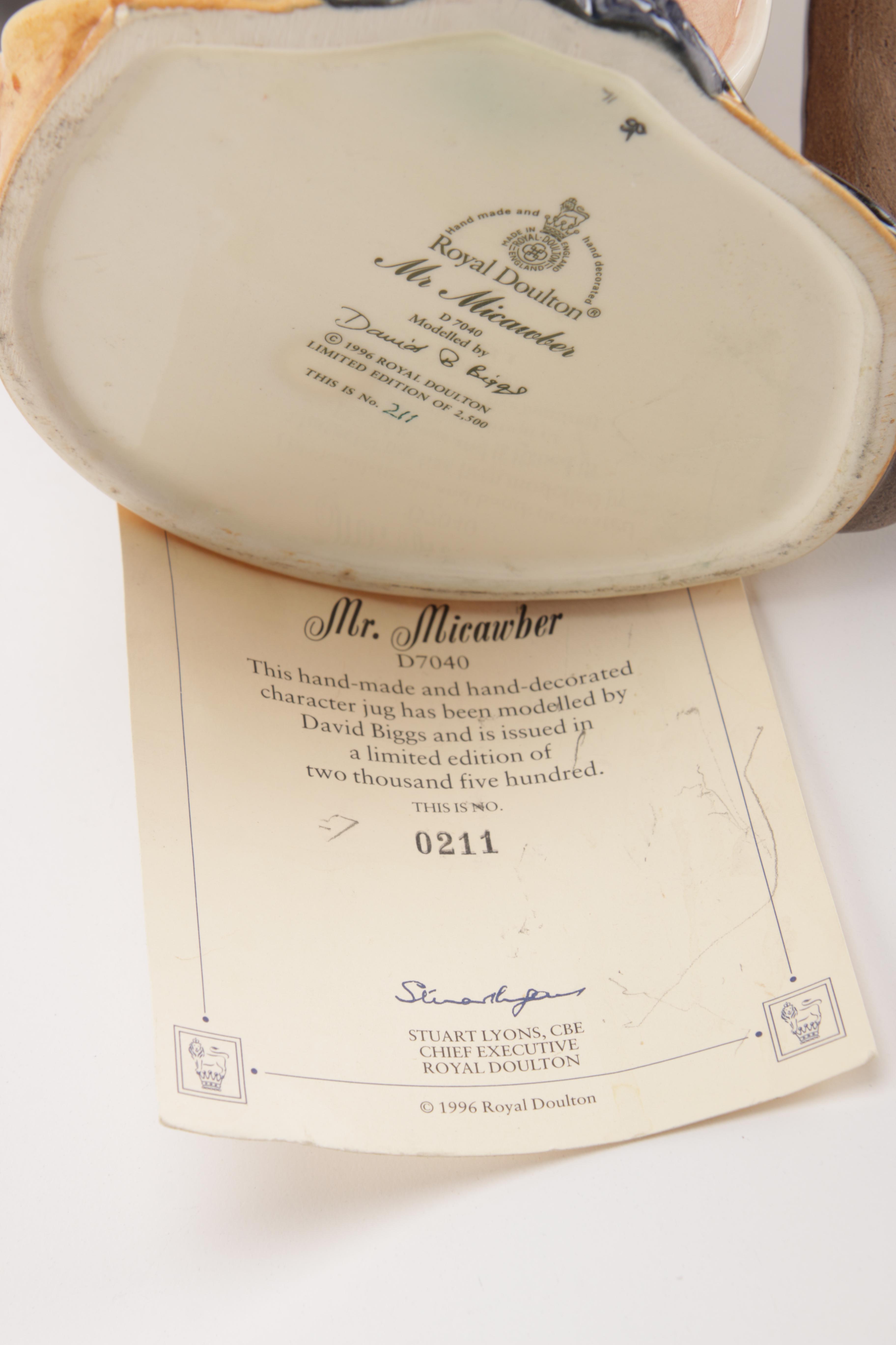 Royal Doulton Toby Jugs of Charles Dickens Characters