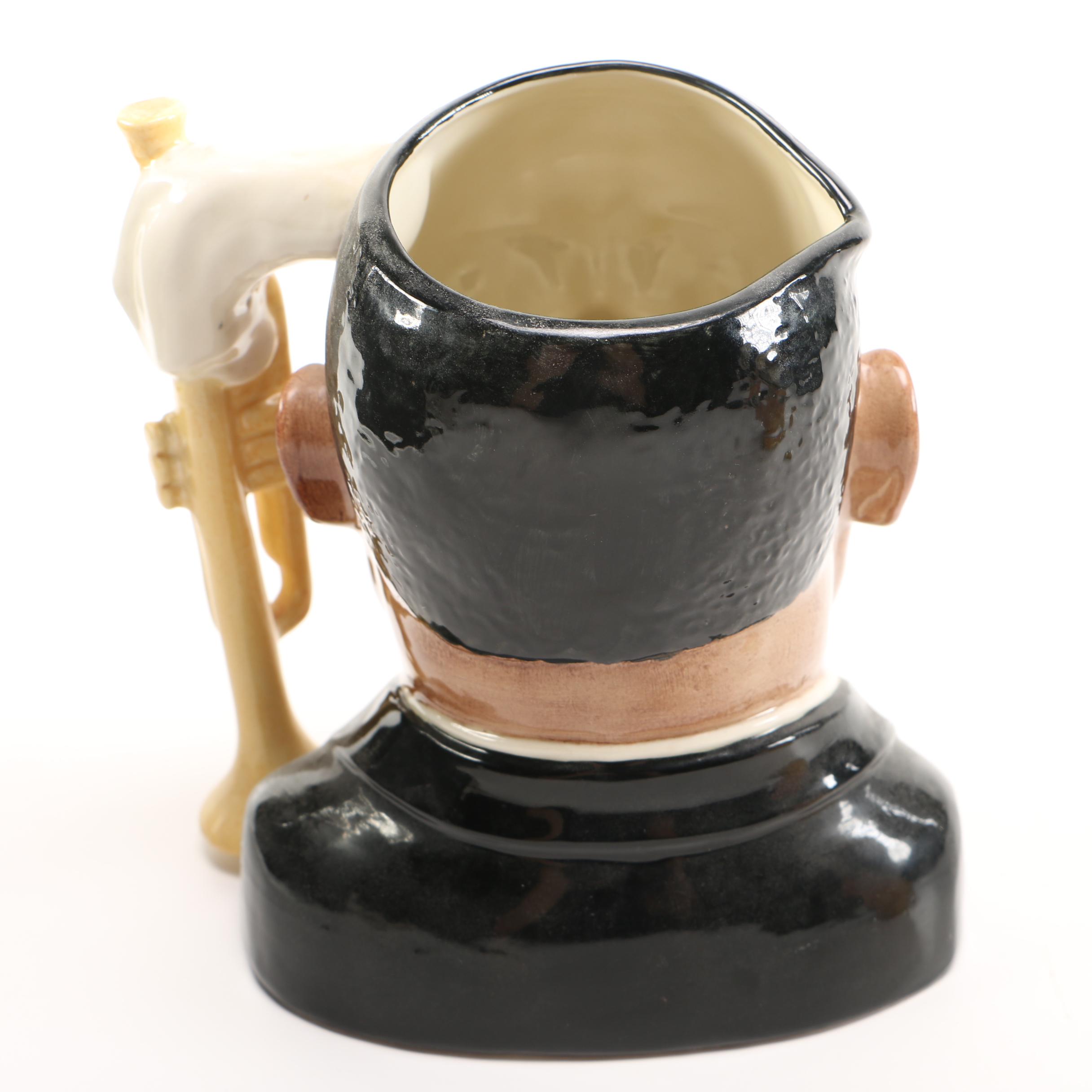 Louis Armstrong and Jimmy Durante Royal Doulton Toby Mugs
