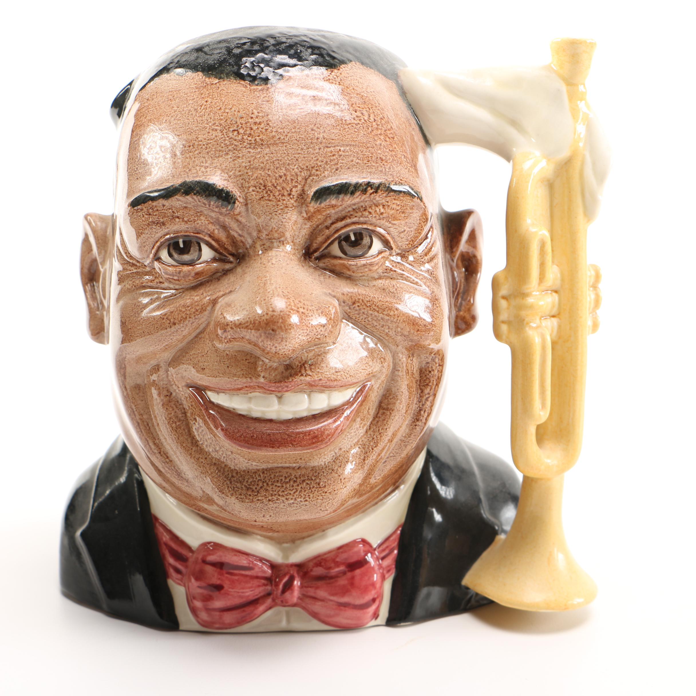 Louis Armstrong and Jimmy Durante Royal Doulton Toby Mugs
