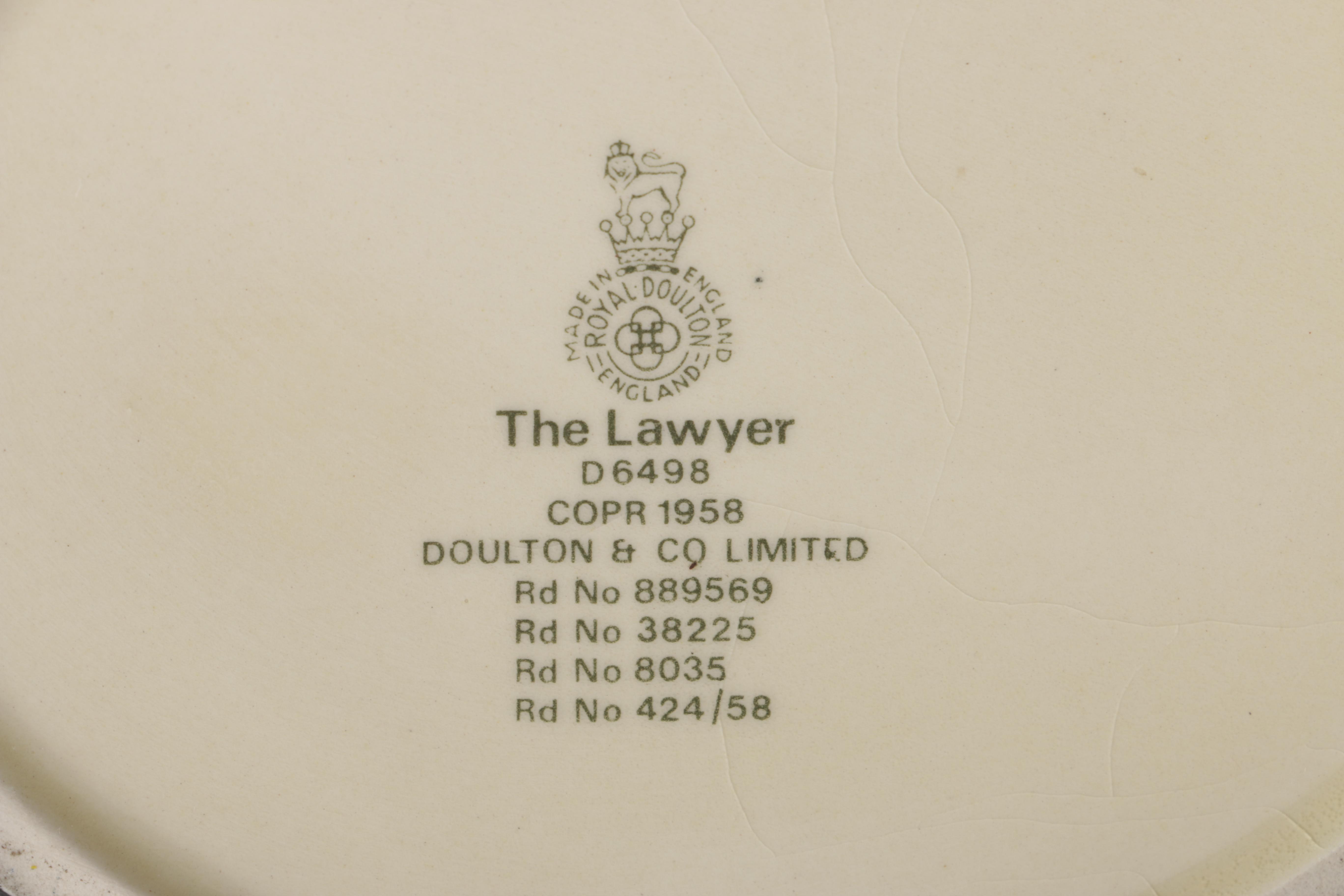 Five Royal Doulton Toby Jugs of Various Professionals