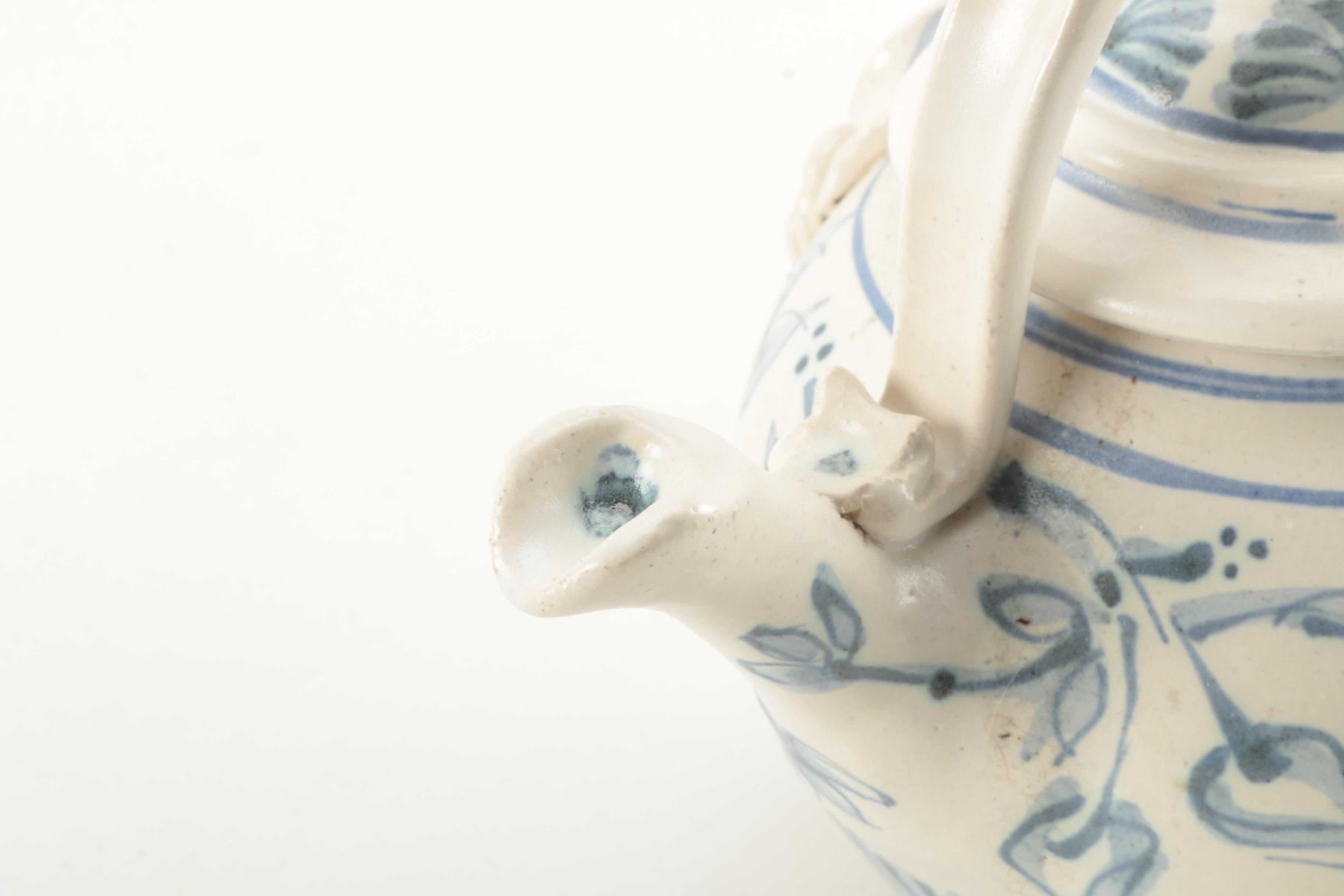 Blue and White Cat Themed Decorative Pottery by Davis