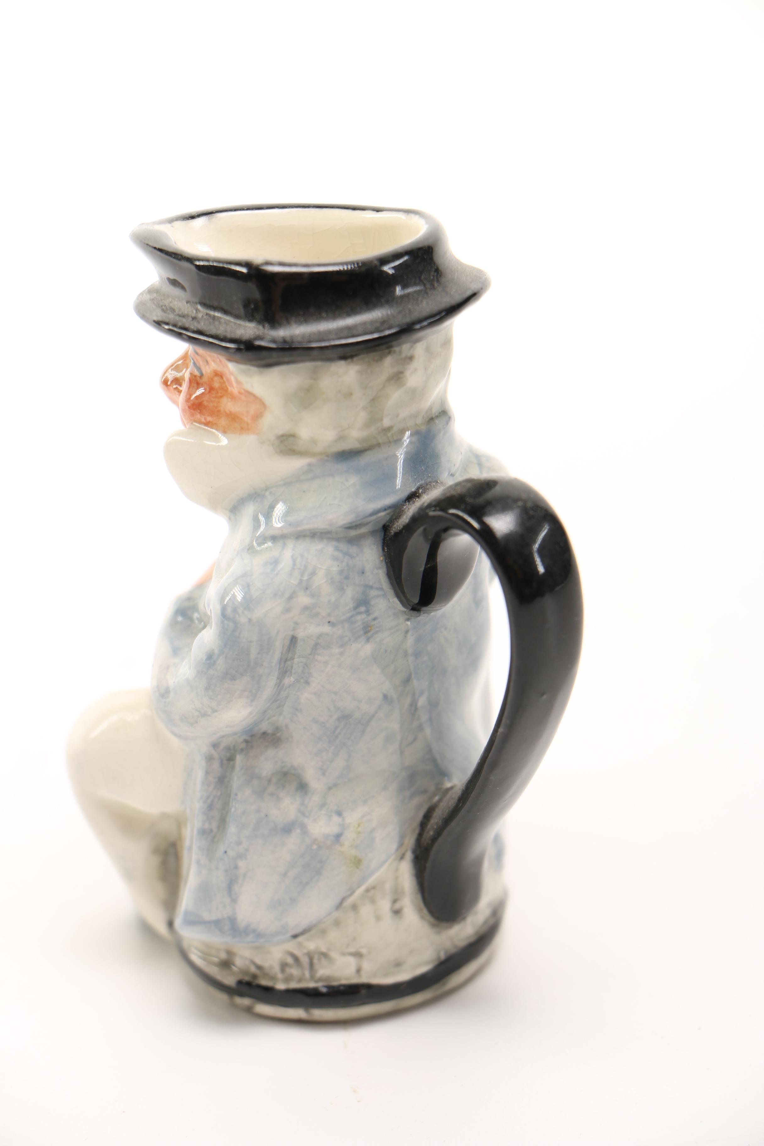 Collection of Figural Cups Including Royal Doulton Toby Mugs