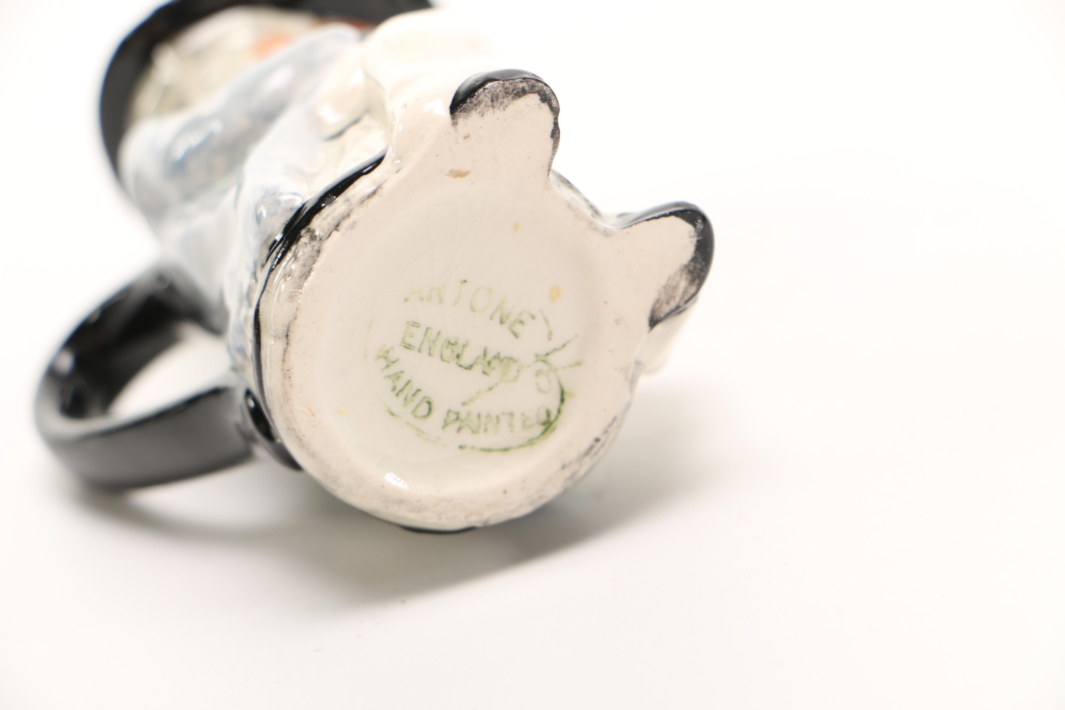 Collection of Figural Cups Including Royal Doulton Toby Mugs