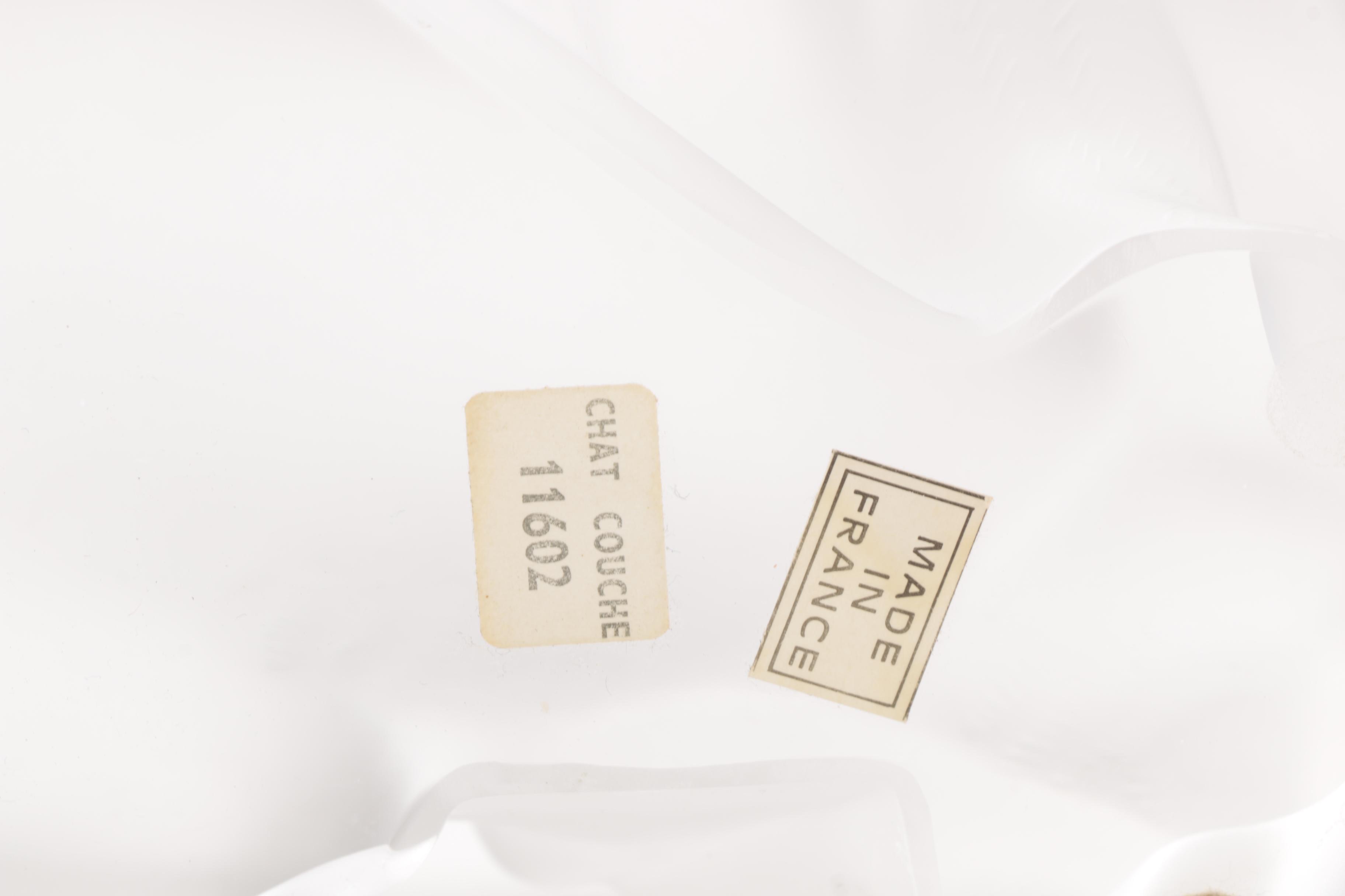 Pair of Frosted Glass Cat Figurines