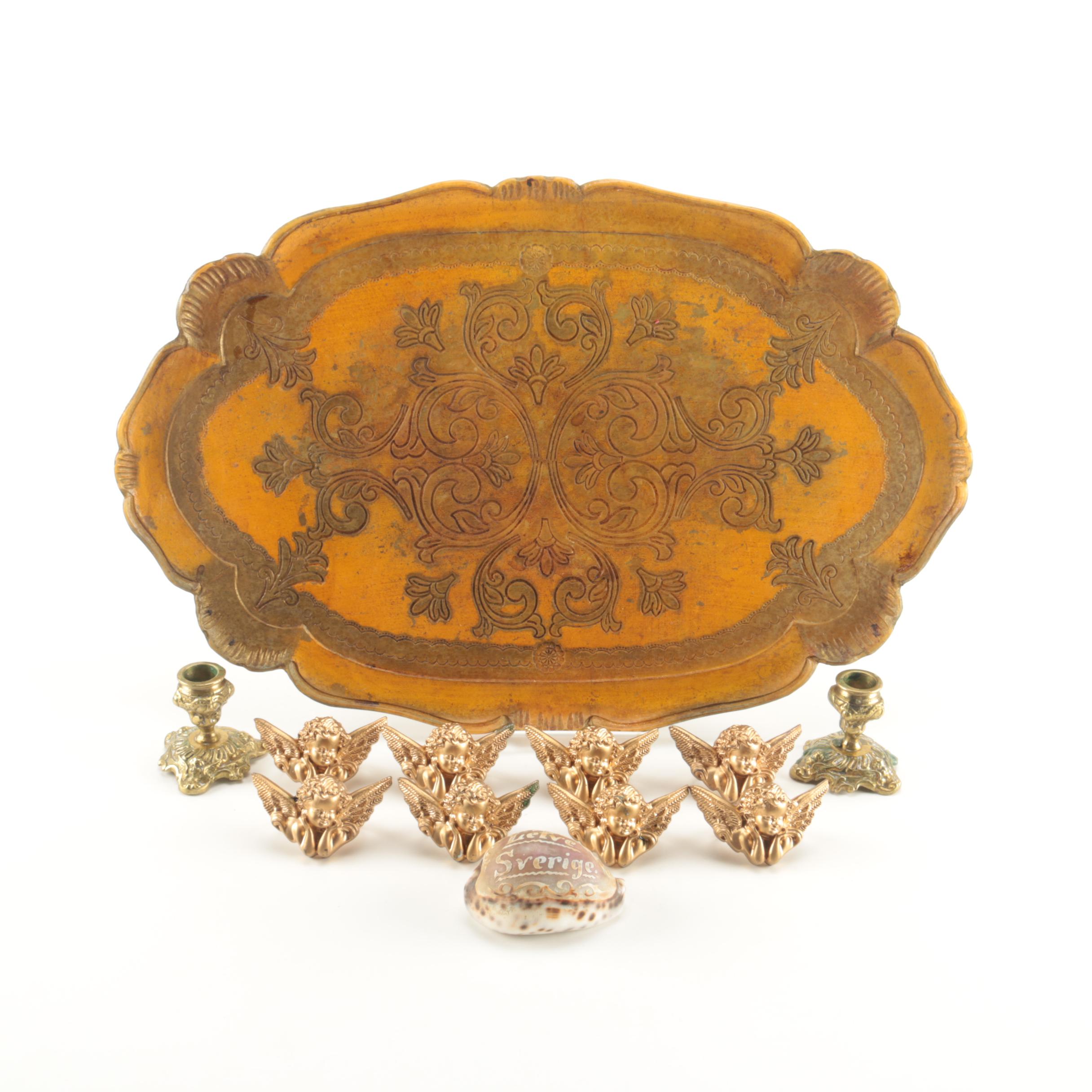 Assortment of Gold Tone Décor