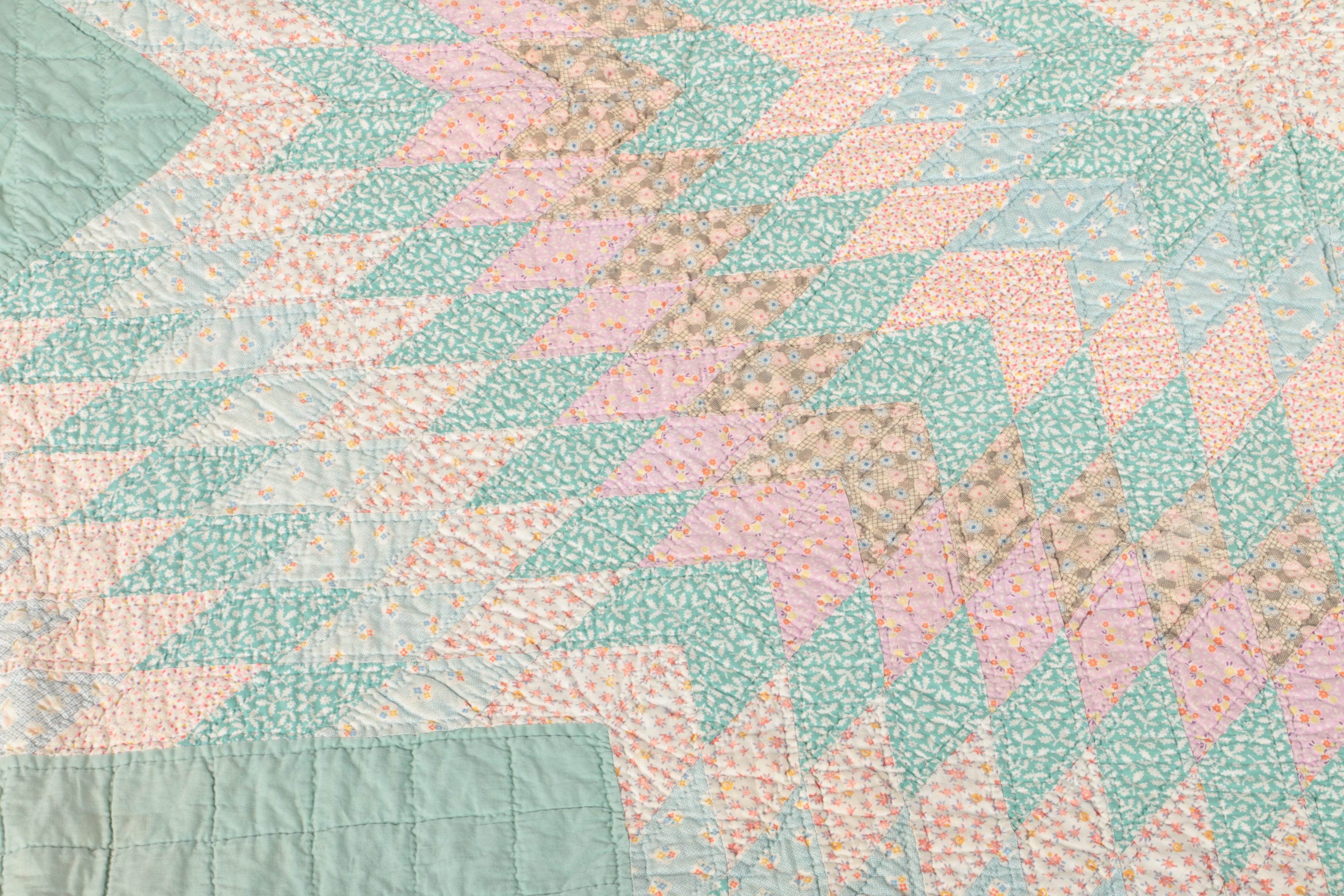 Quilts and Embroidered Coverlet
