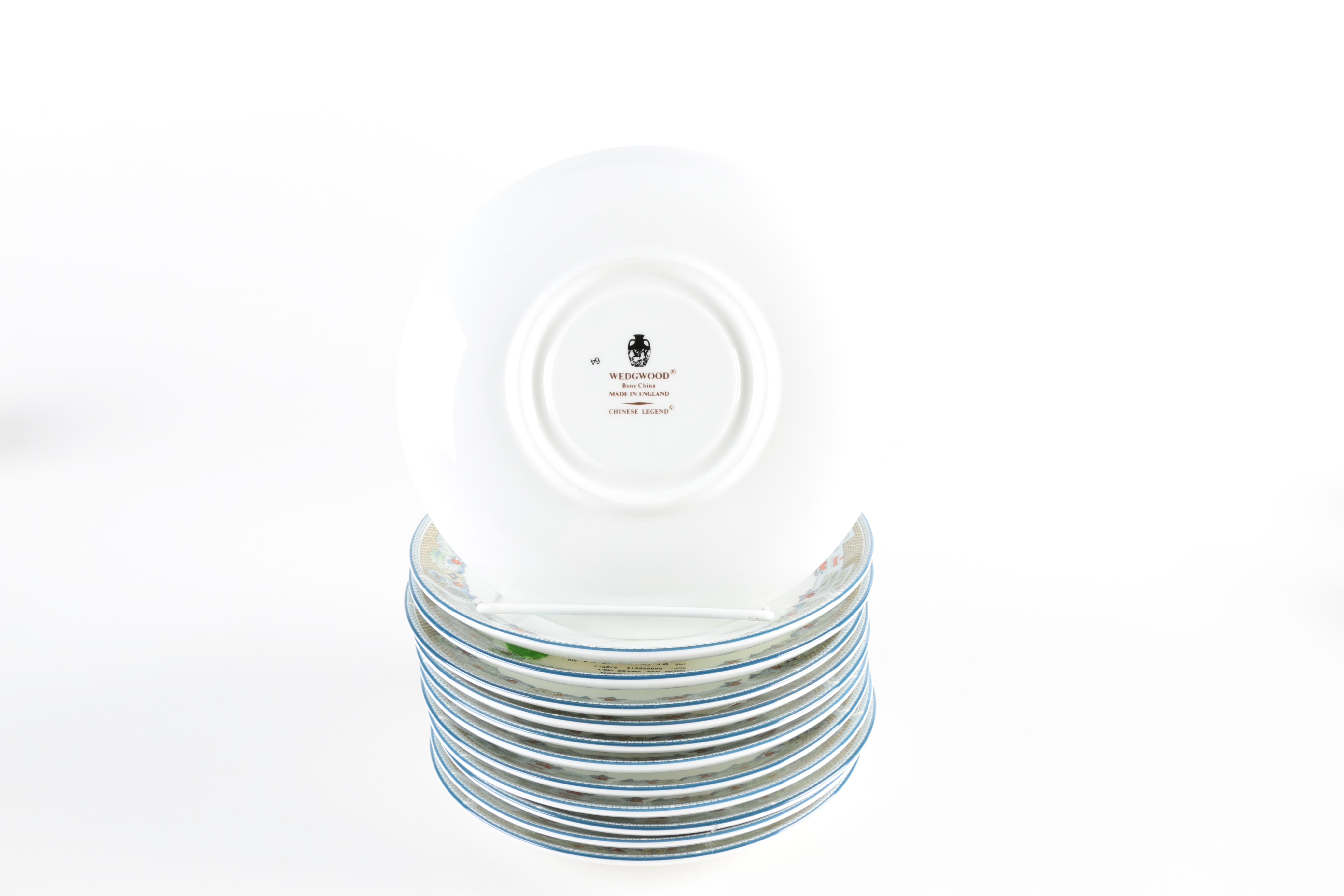 Wedgwood "Chinese Legend" Bone China Bouillon Cups and Saucers