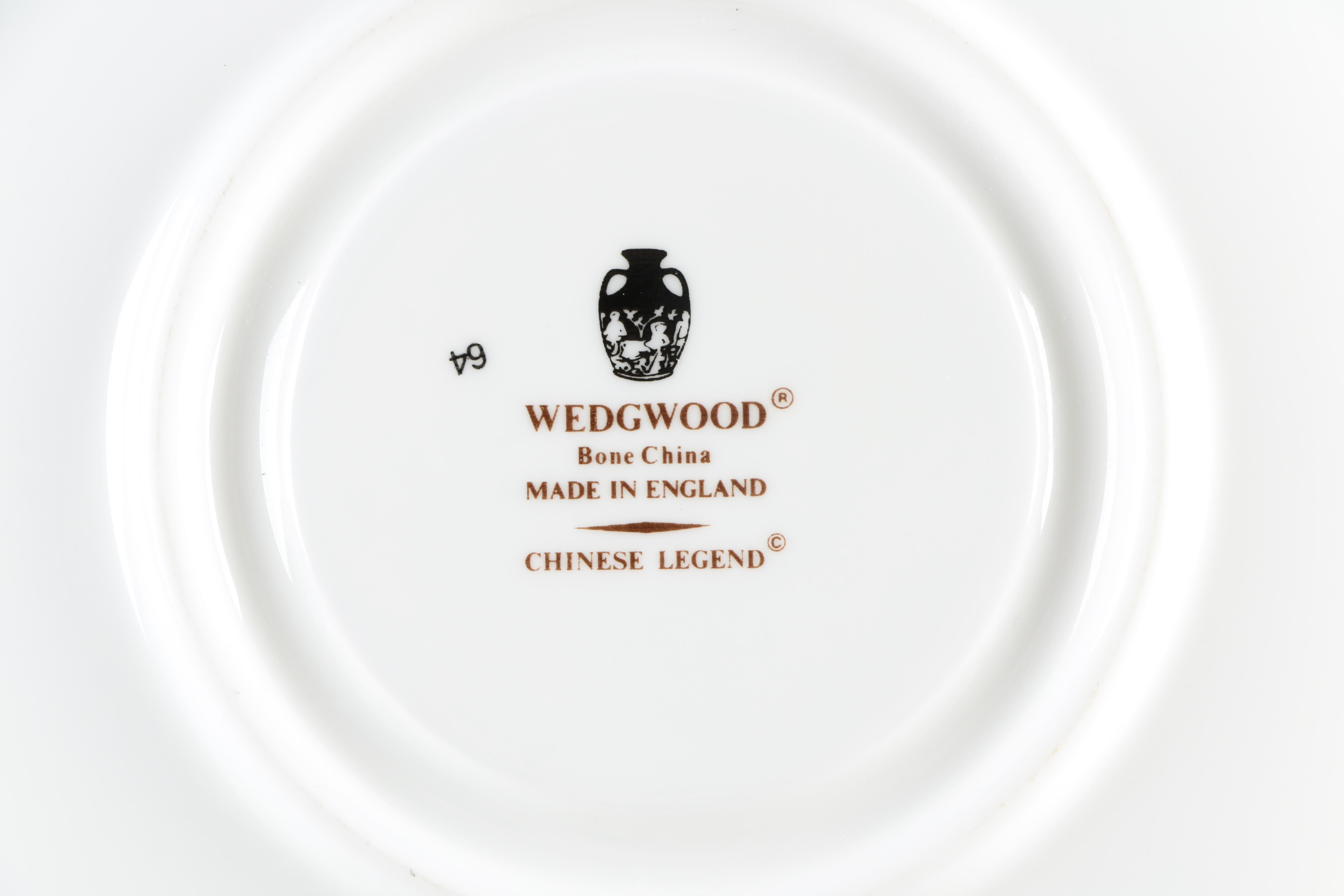 Wedgwood "Chinese Legend" Bone China Bouillon Cups and Saucers