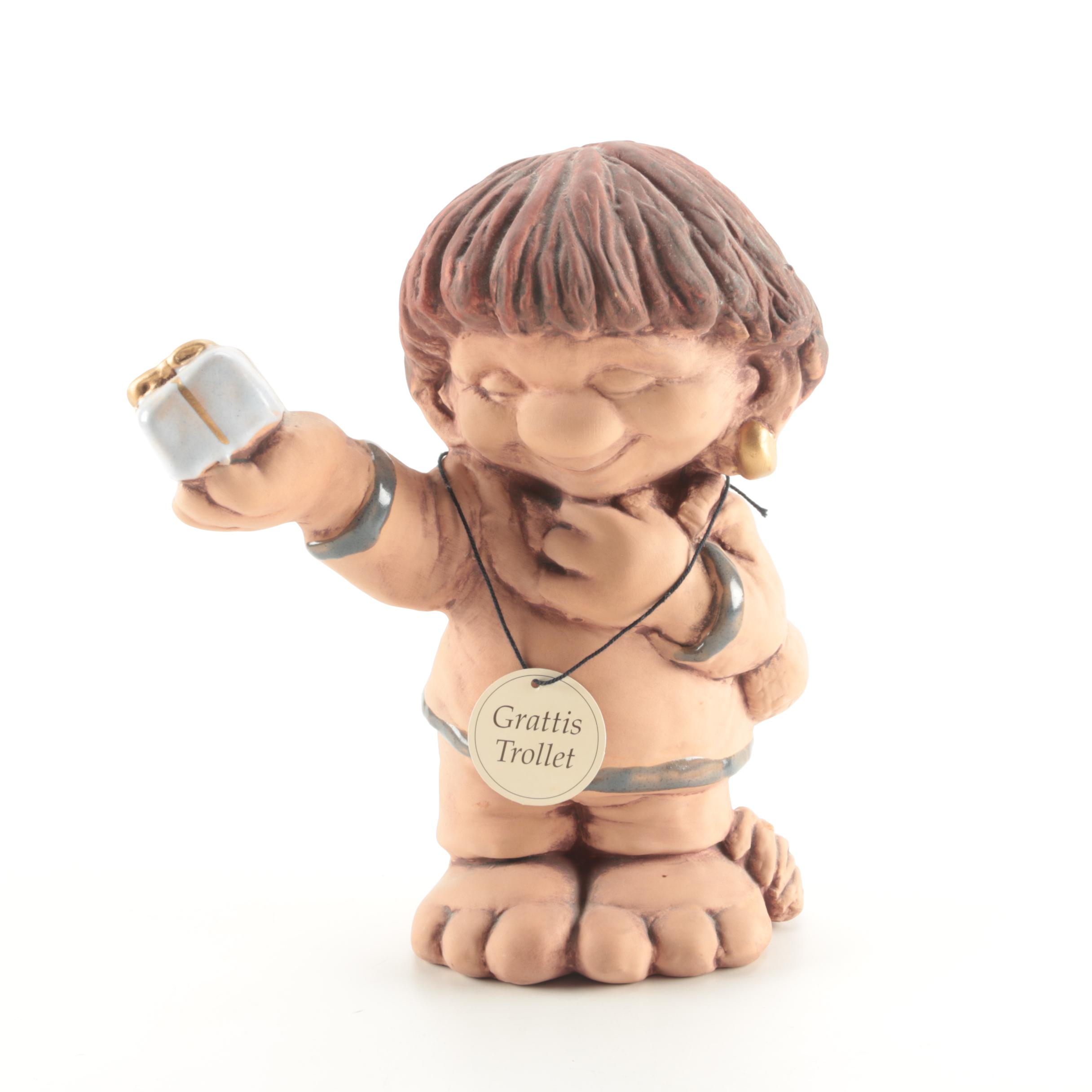 Rolf Lidberg Ceramic Troll Figurine From Jie Keramik in Sweden