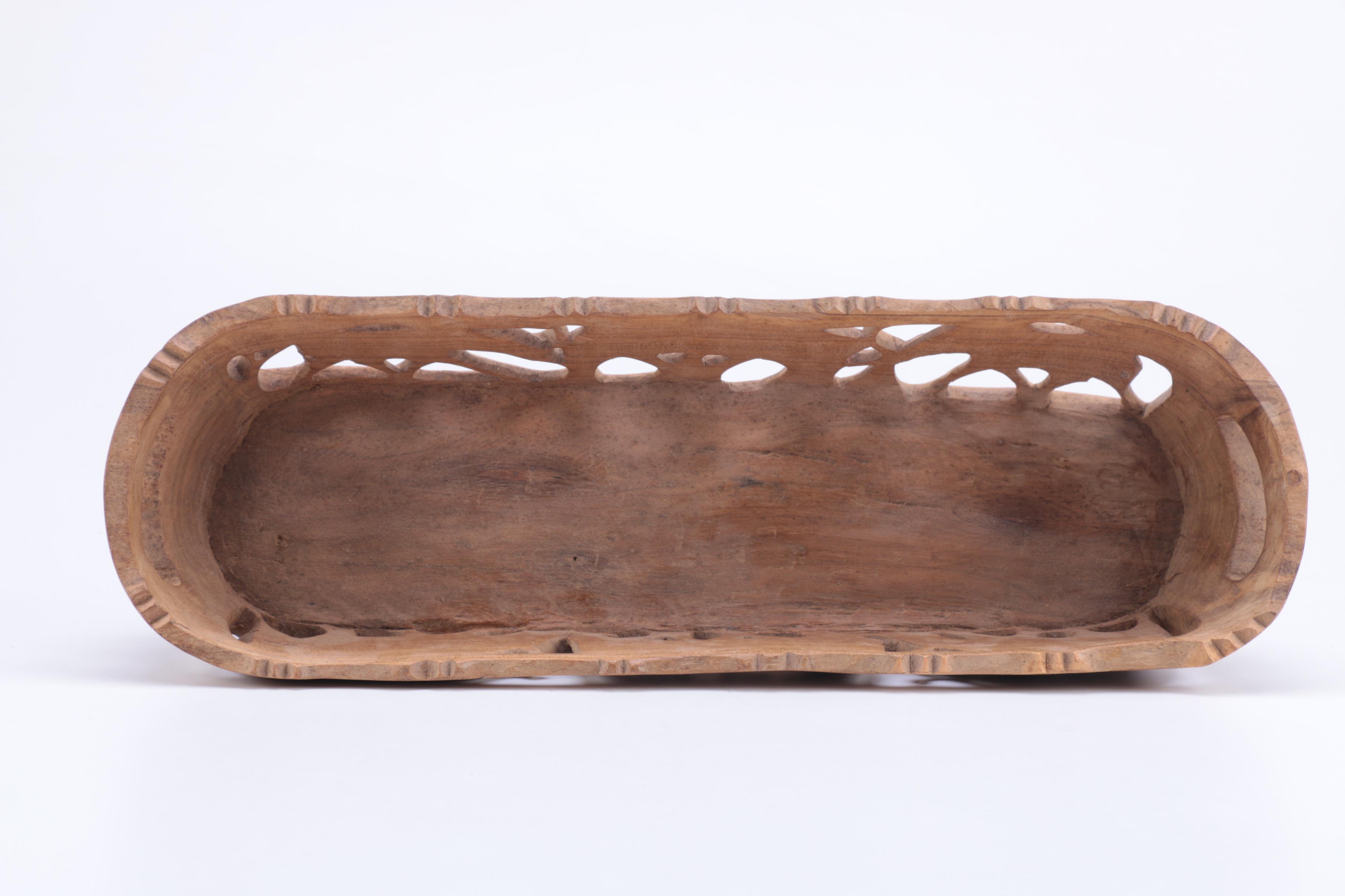 South African Carved Wooden Bowl