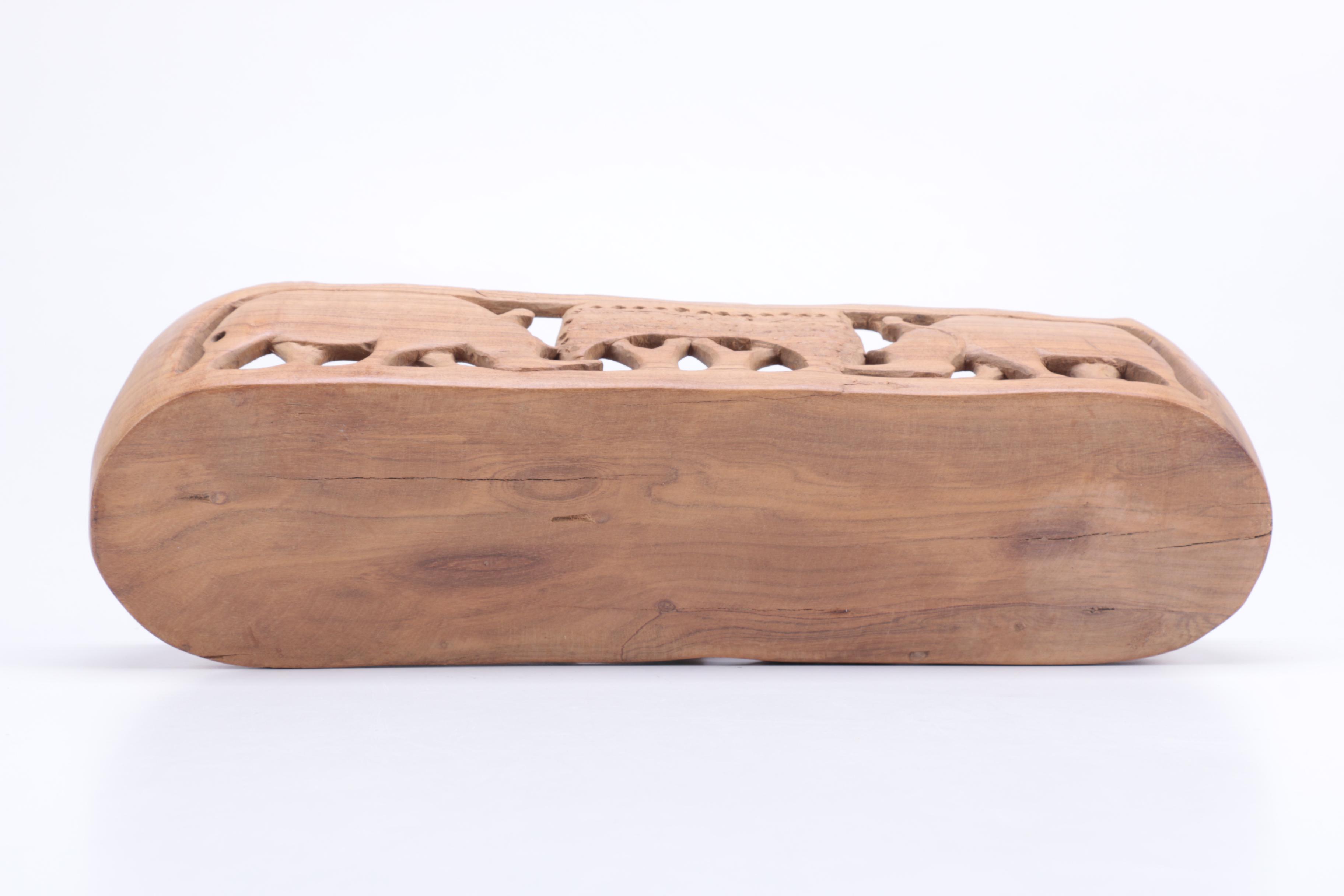 South African Carved Wooden Bowl