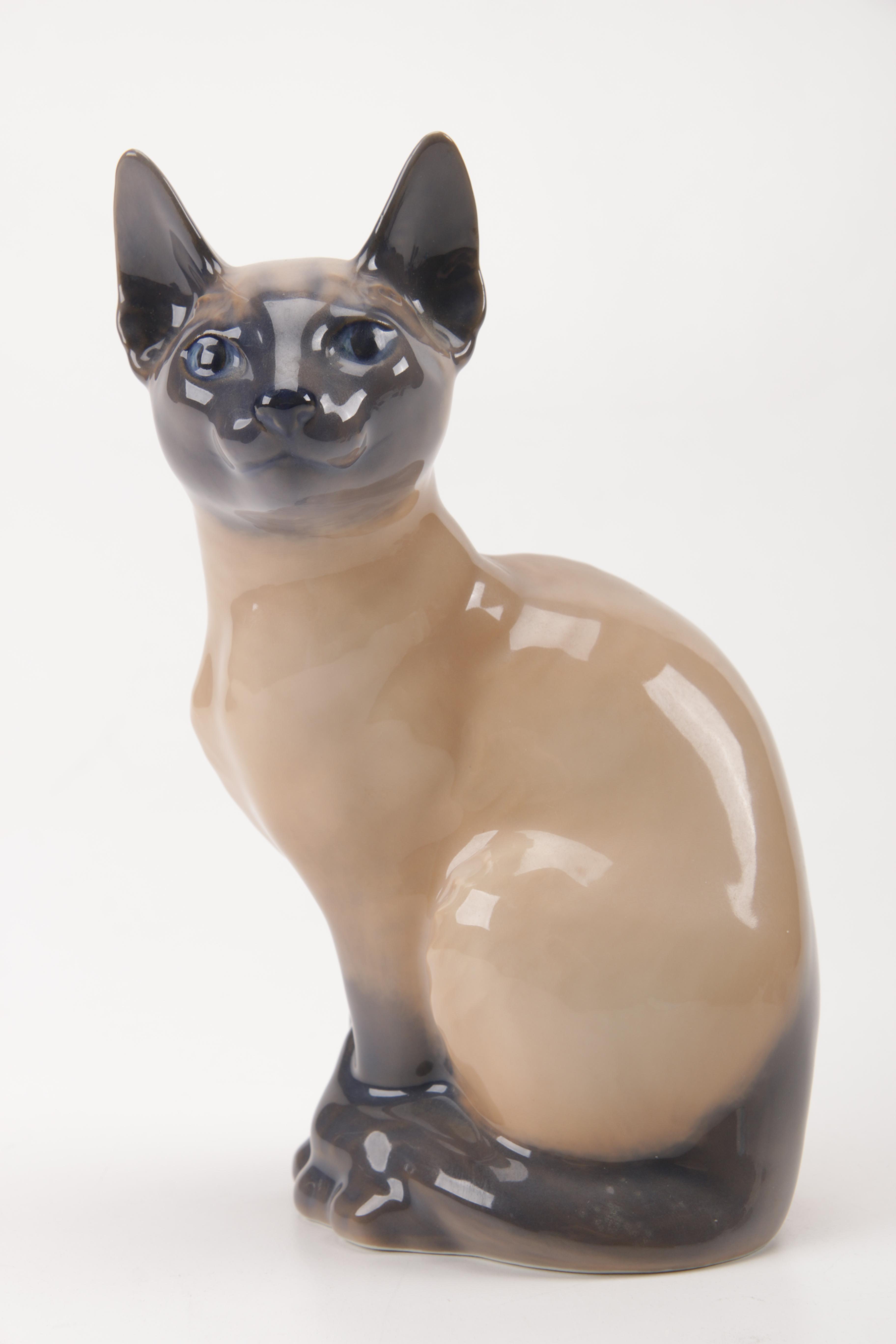 Royal Copenhagen Ceramic Cat Figurines