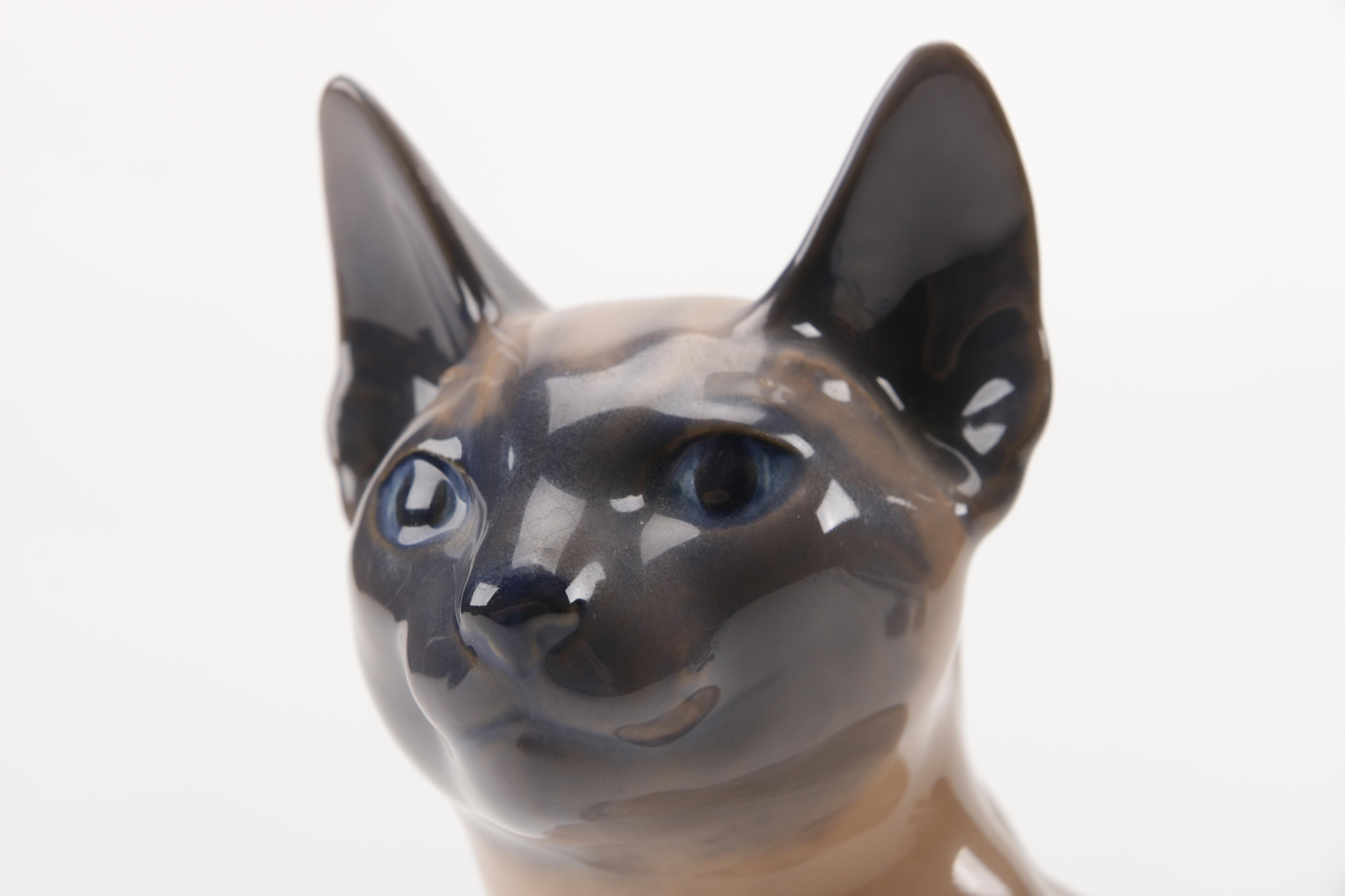Royal Copenhagen Ceramic Cat Figurines