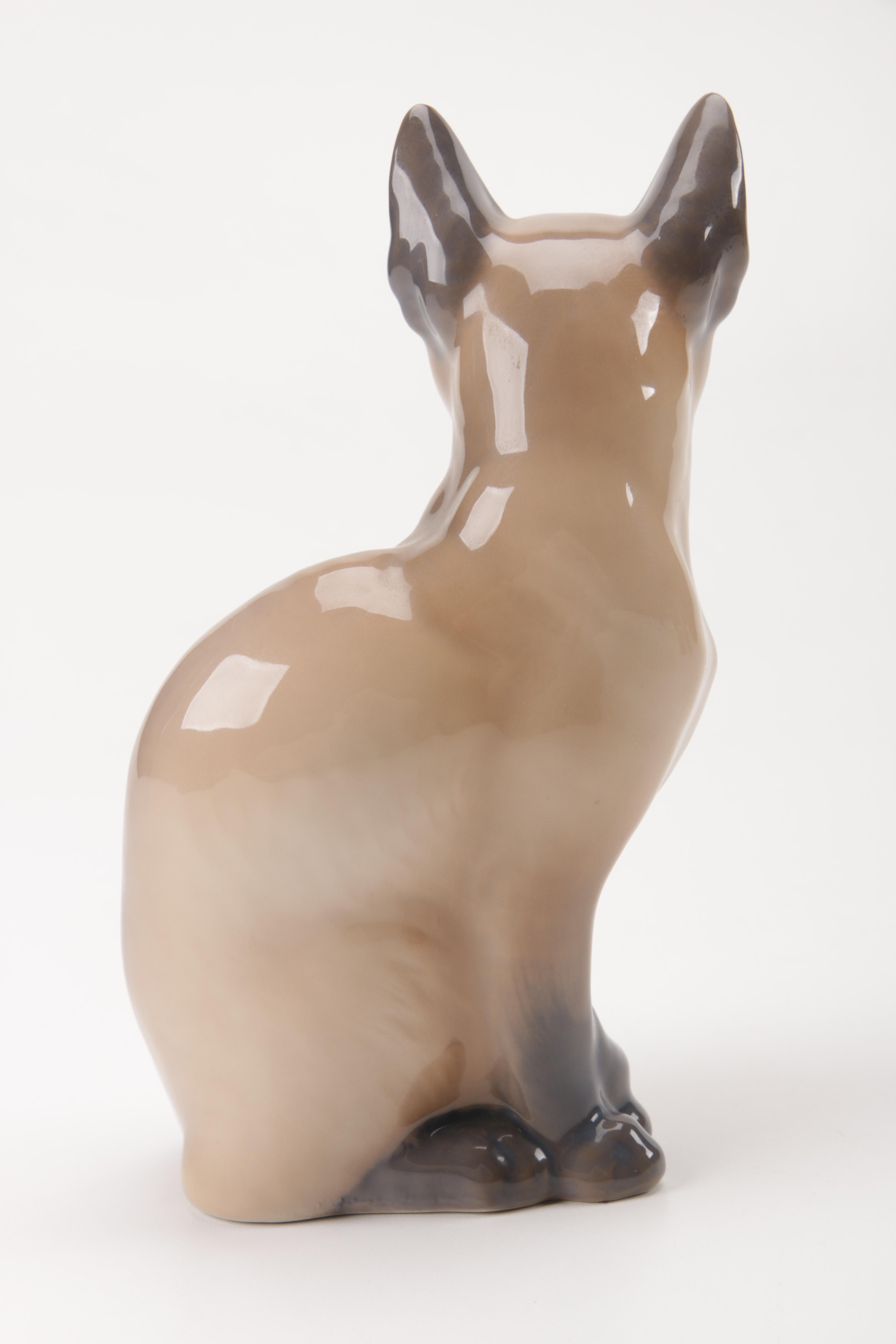 Royal Copenhagen Ceramic Cat Figurines