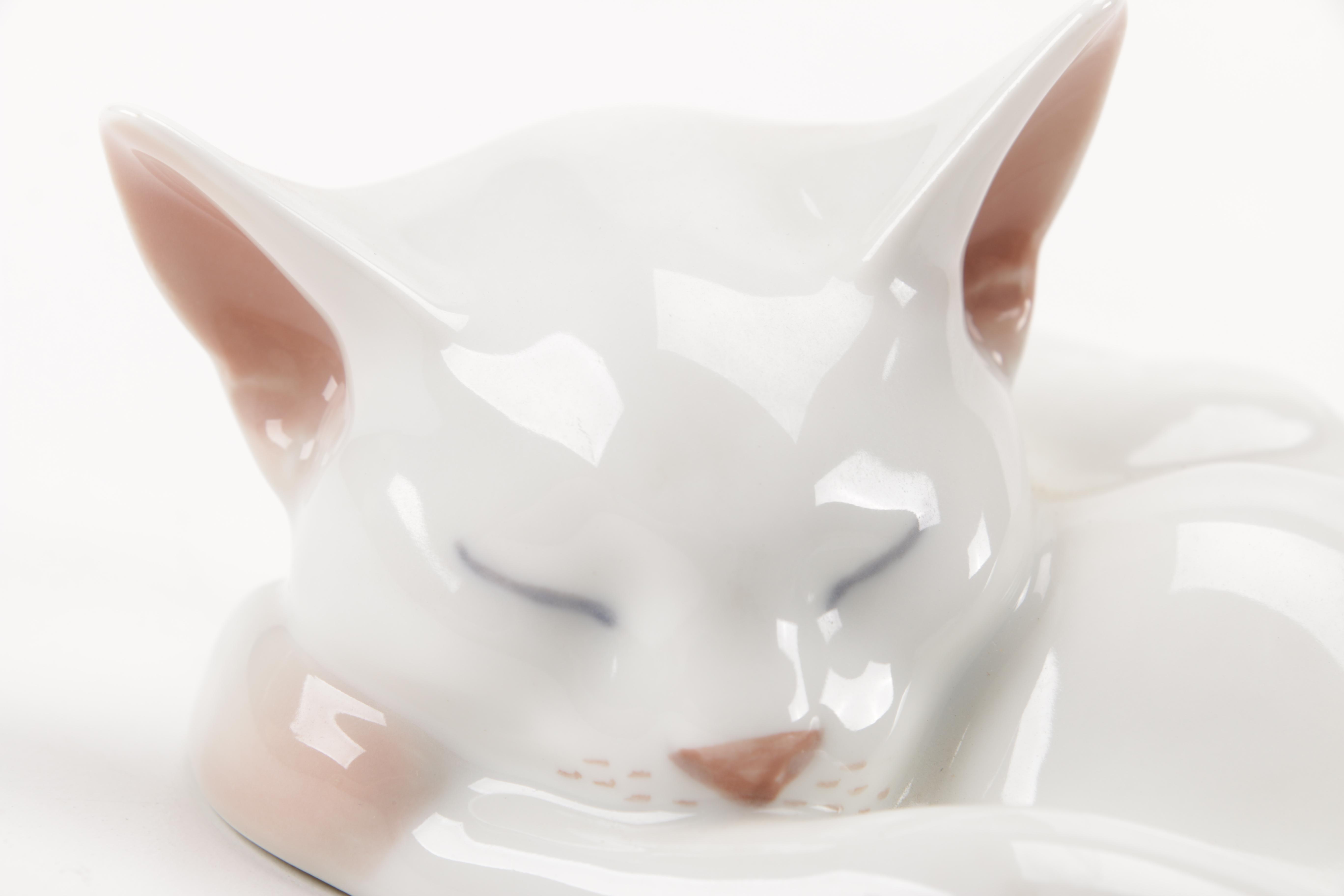 Royal Copenhagen Ceramic Cat Figurines