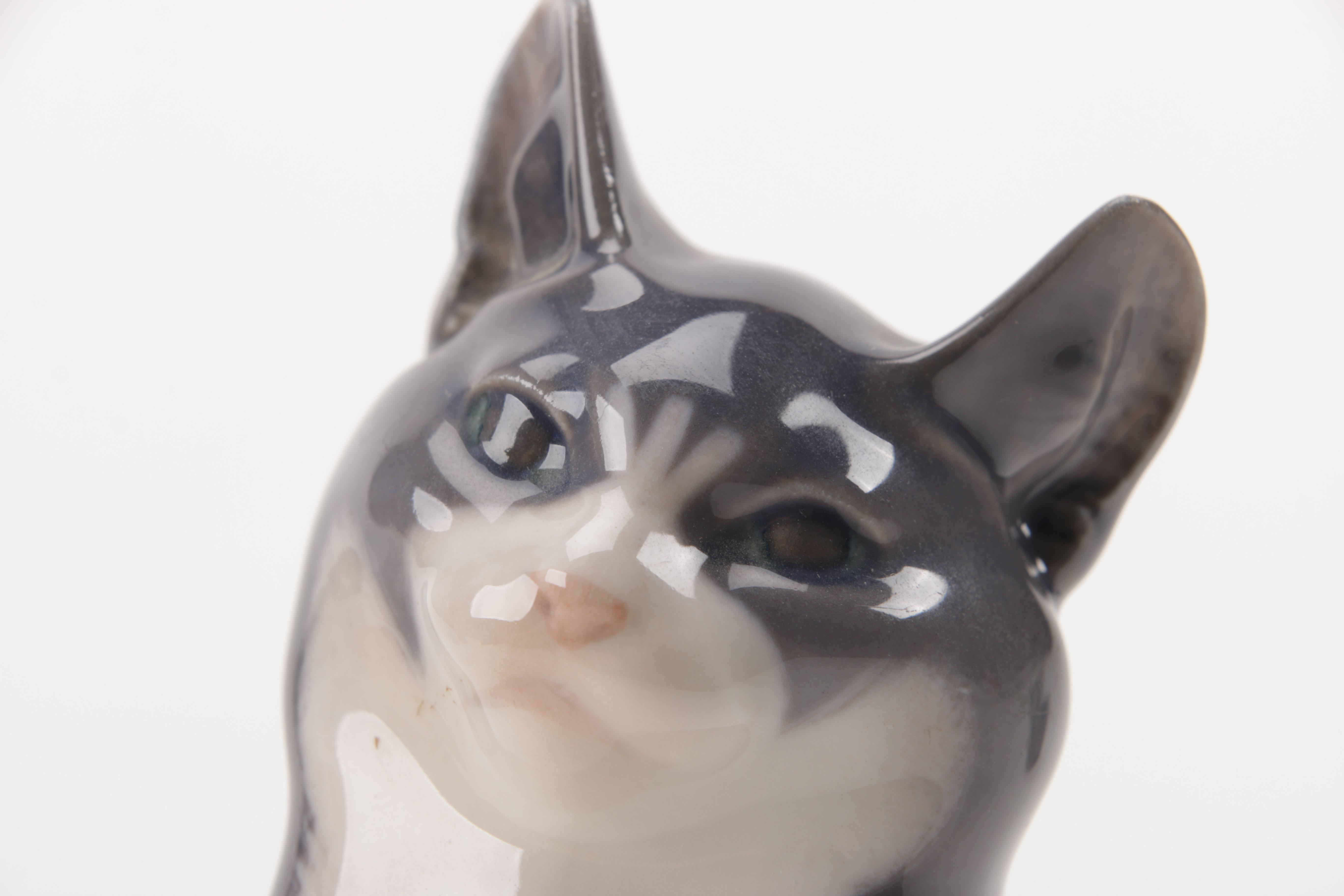 Royal Copenhagen Ceramic Cat Figurines
