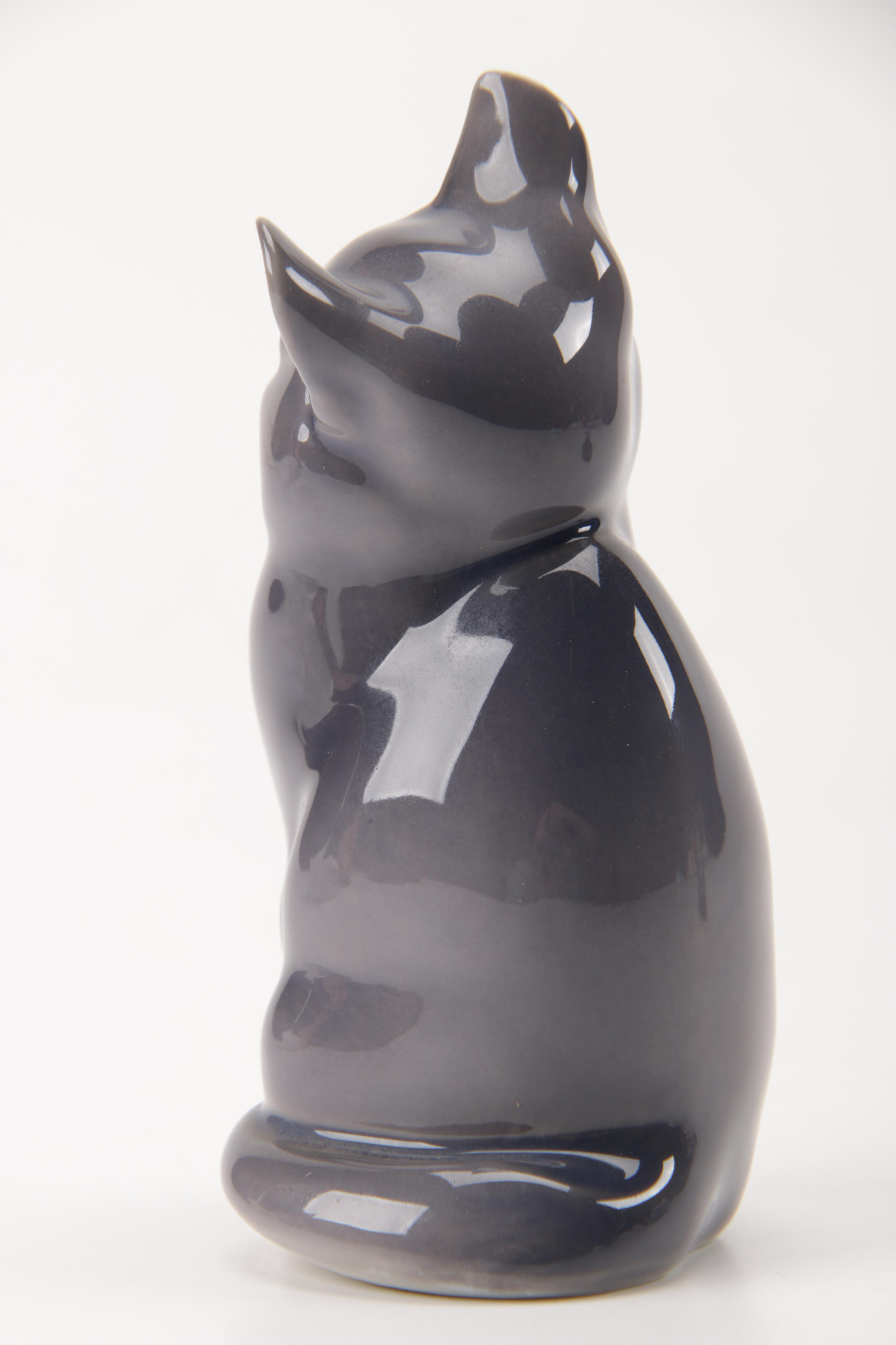 Royal Copenhagen Ceramic Cat Figurines