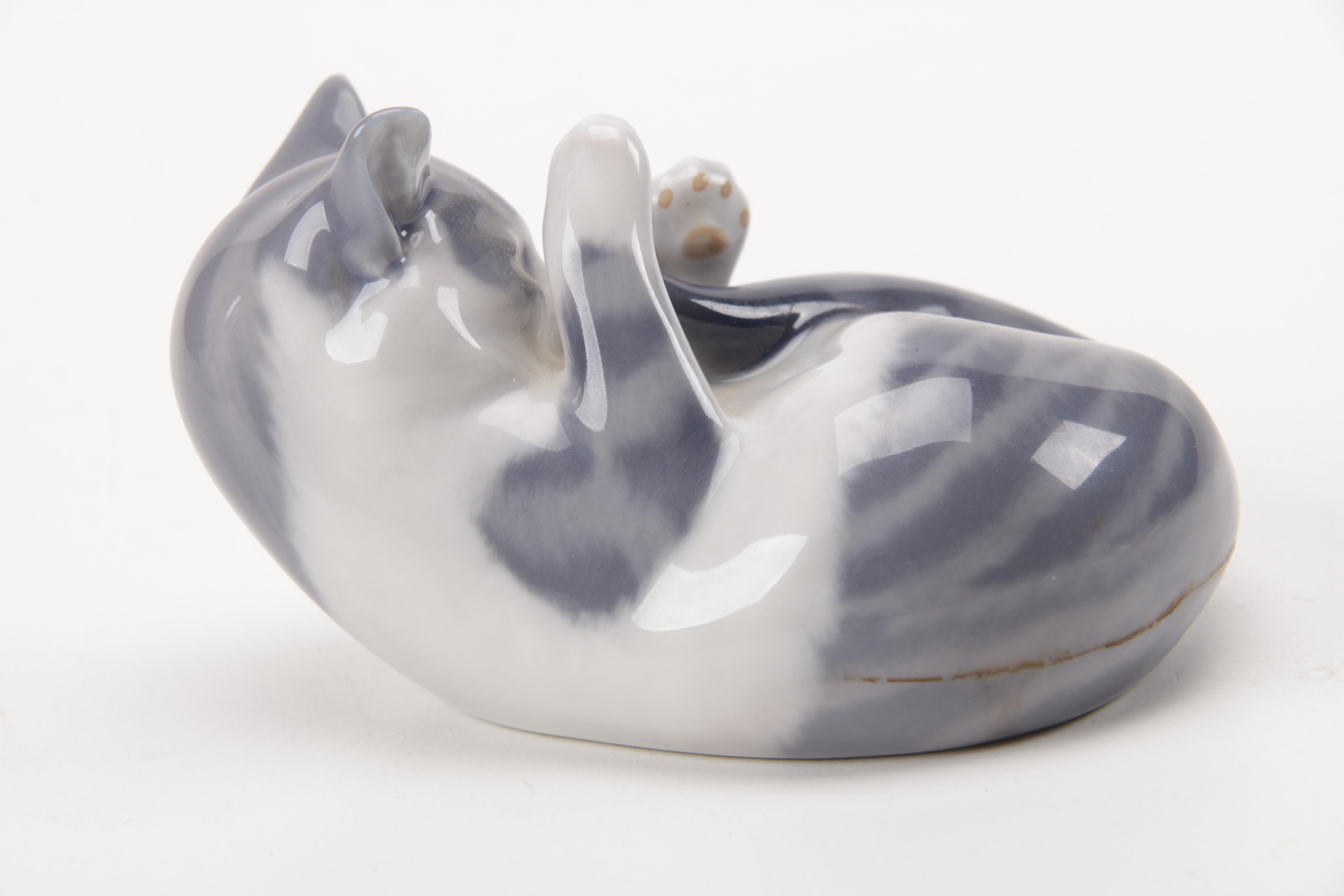 Royal Copenhagen Ceramic Cat Figurines