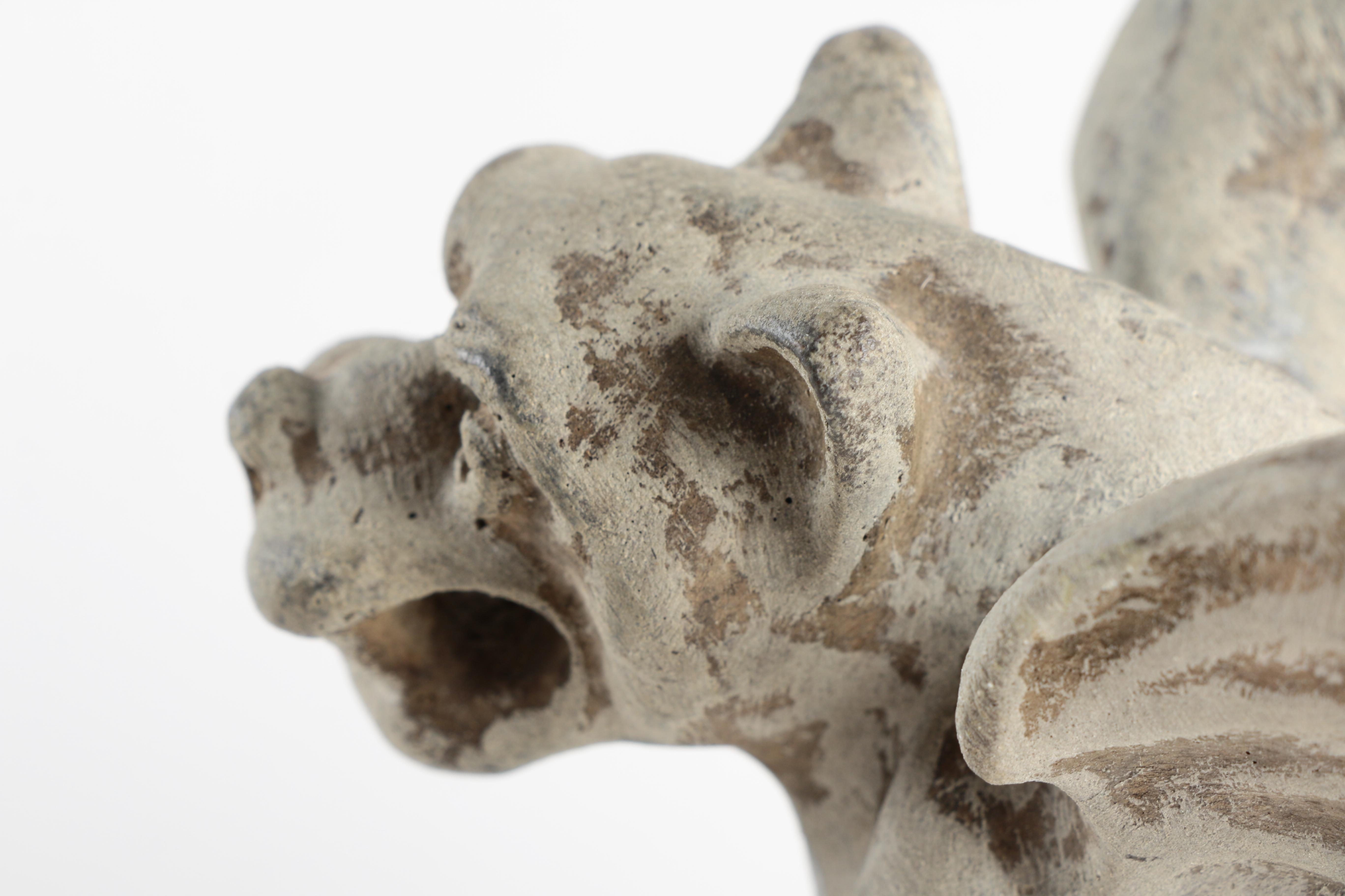 Resin Bookends of Heraldry Lions and a Gargoyle Candle Holder