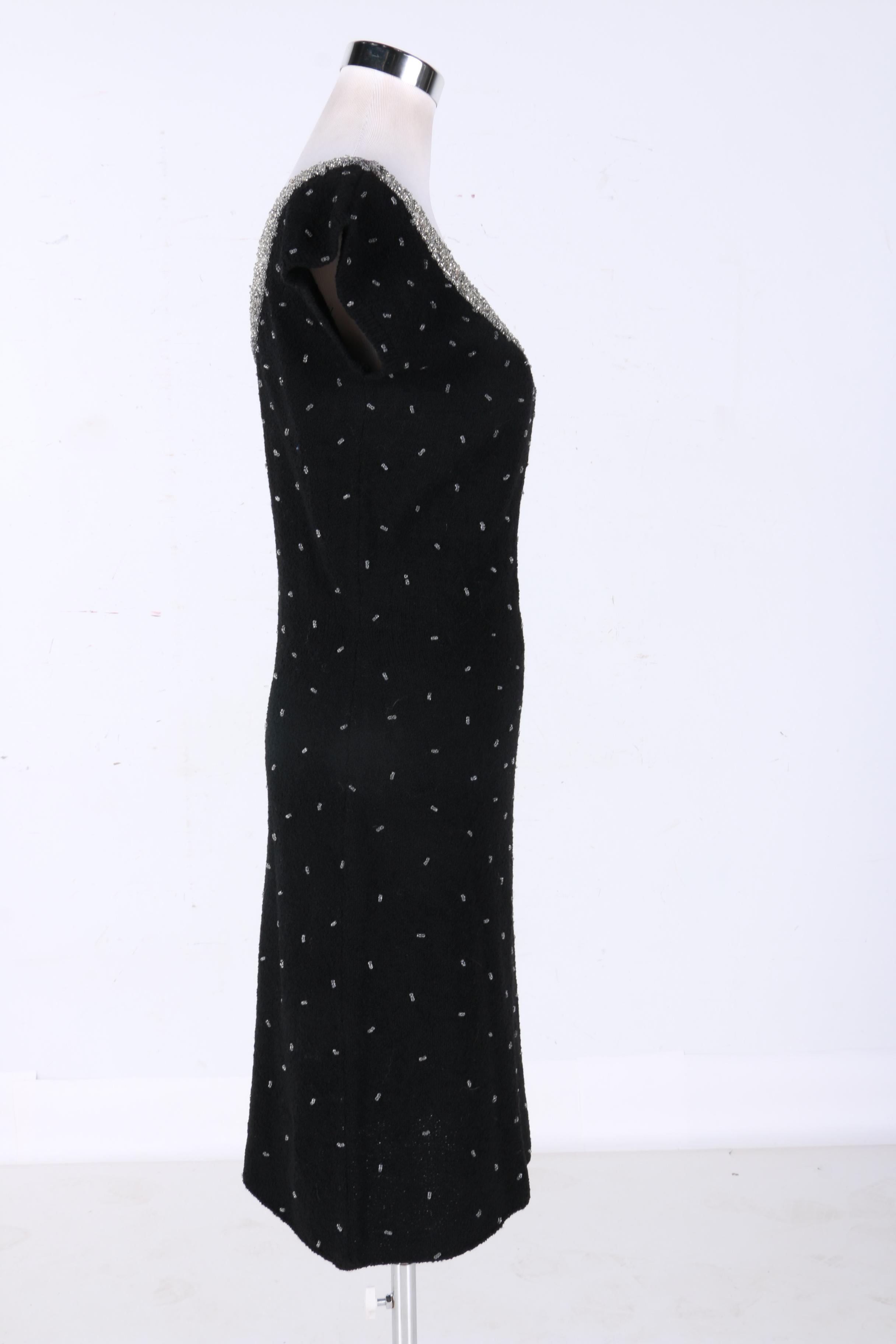 Vintage Beaded Wool Dress