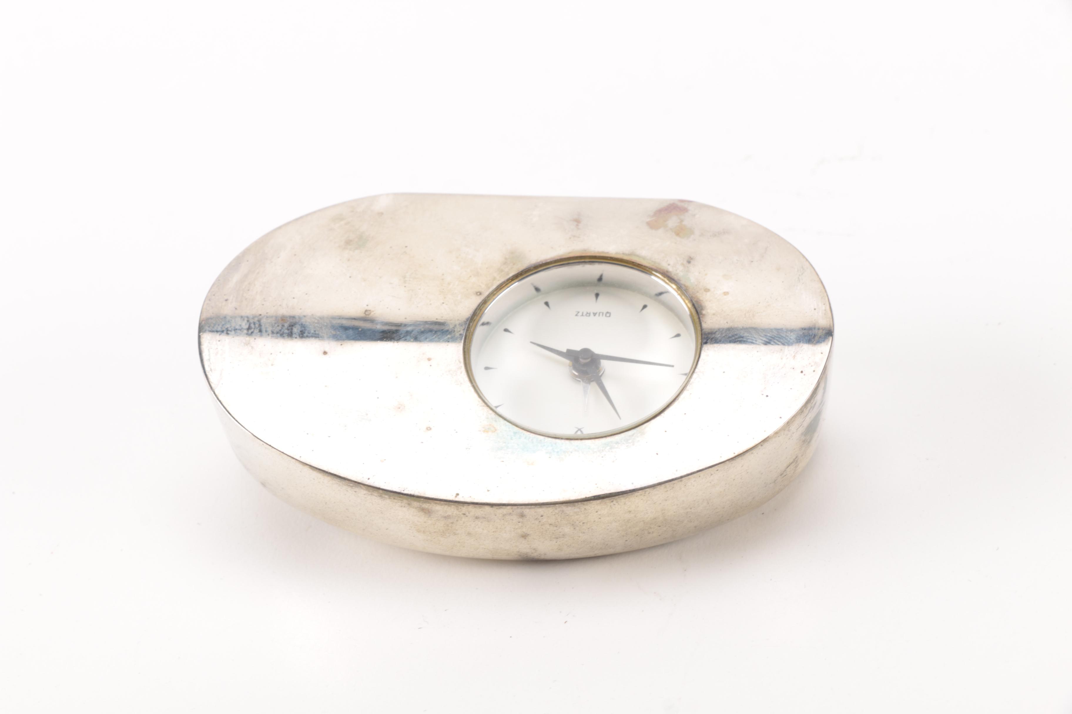 Small Metal Quartz Alarm Clock