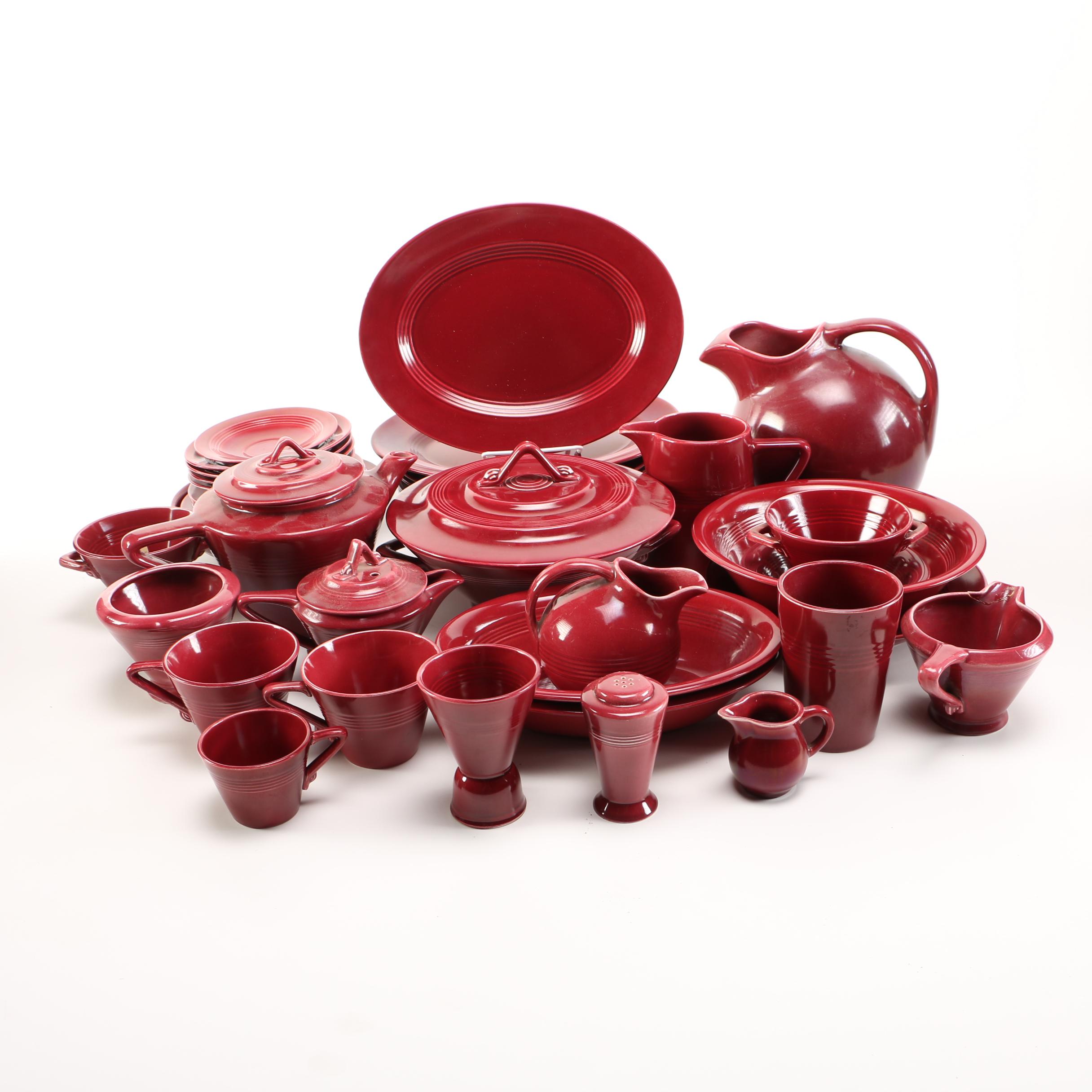 Vintage Homer Laughlin "Harlequin Red" Ceramic Tableware