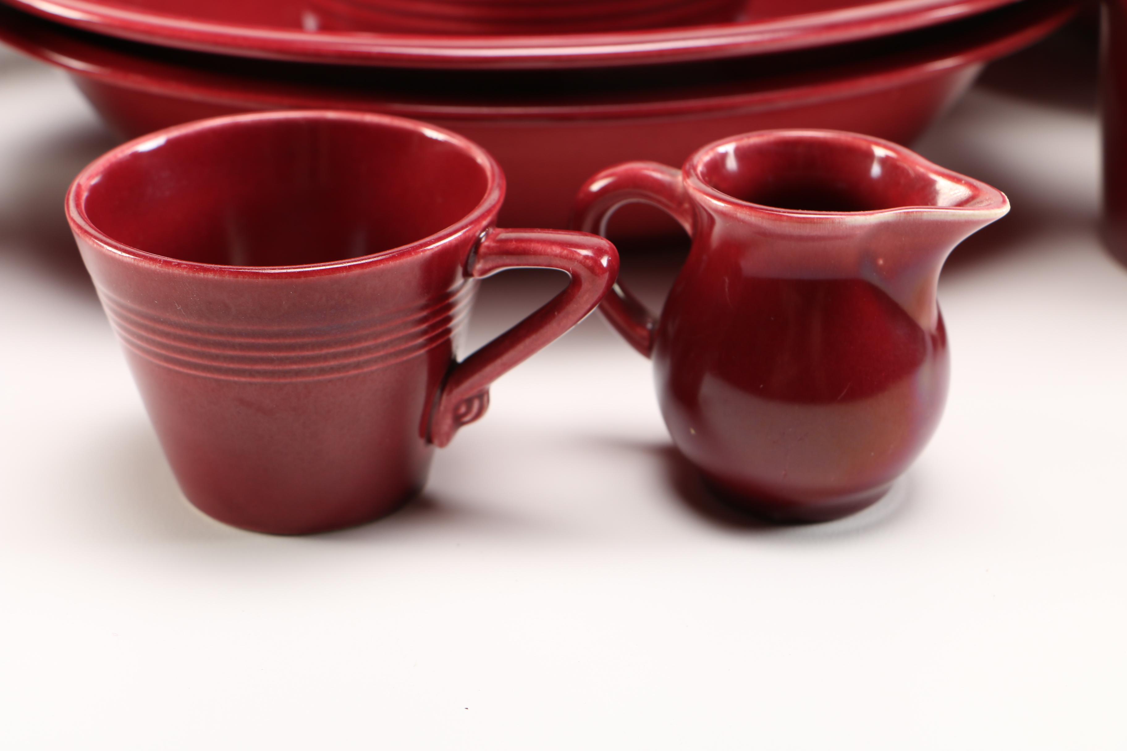 Vintage Homer Laughlin "Harlequin Red" Ceramic Tableware