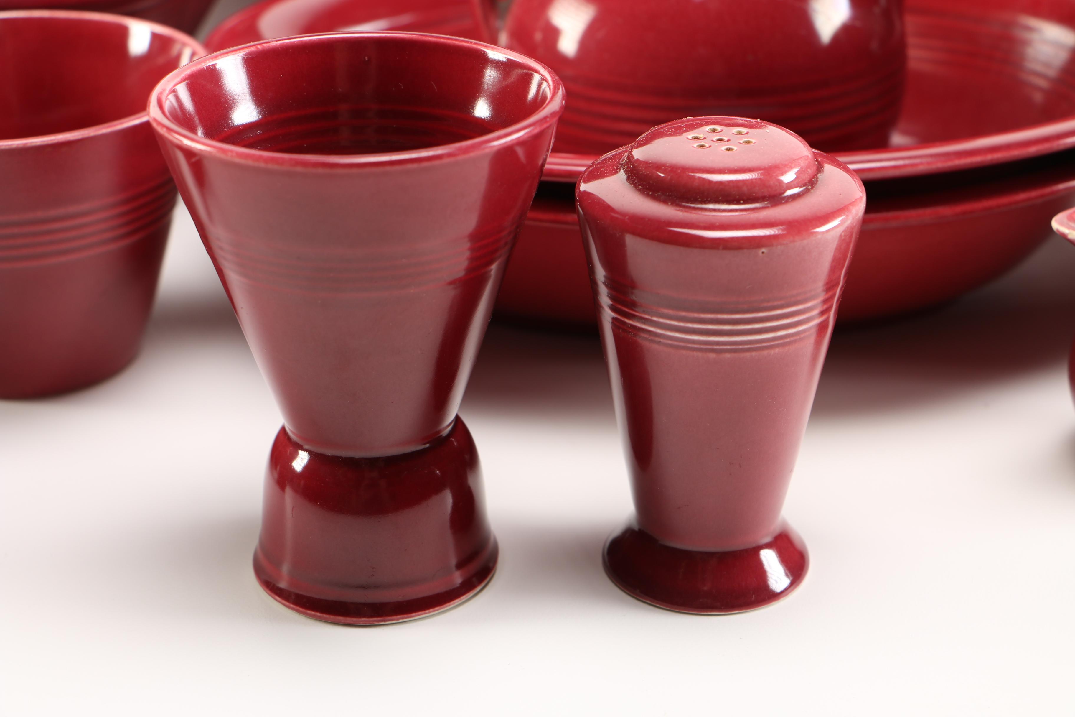 Vintage Homer Laughlin "Harlequin Red" Ceramic Tableware