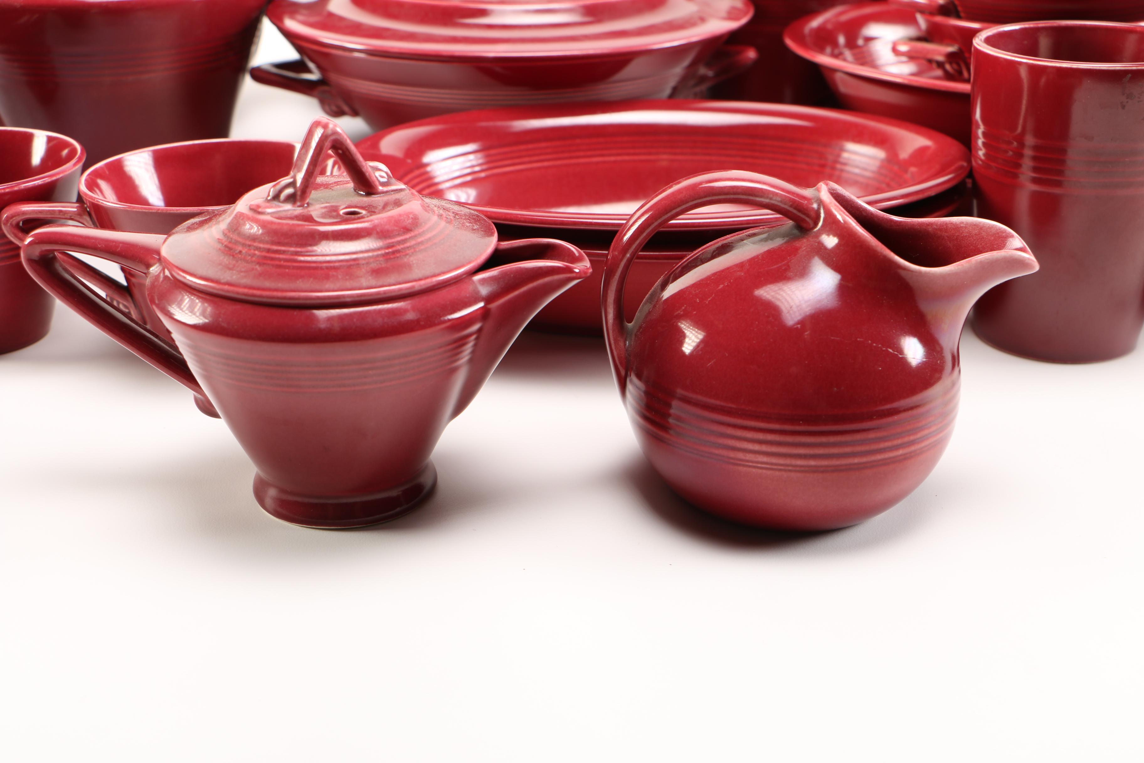 Vintage Homer Laughlin "Harlequin Red" Ceramic Tableware