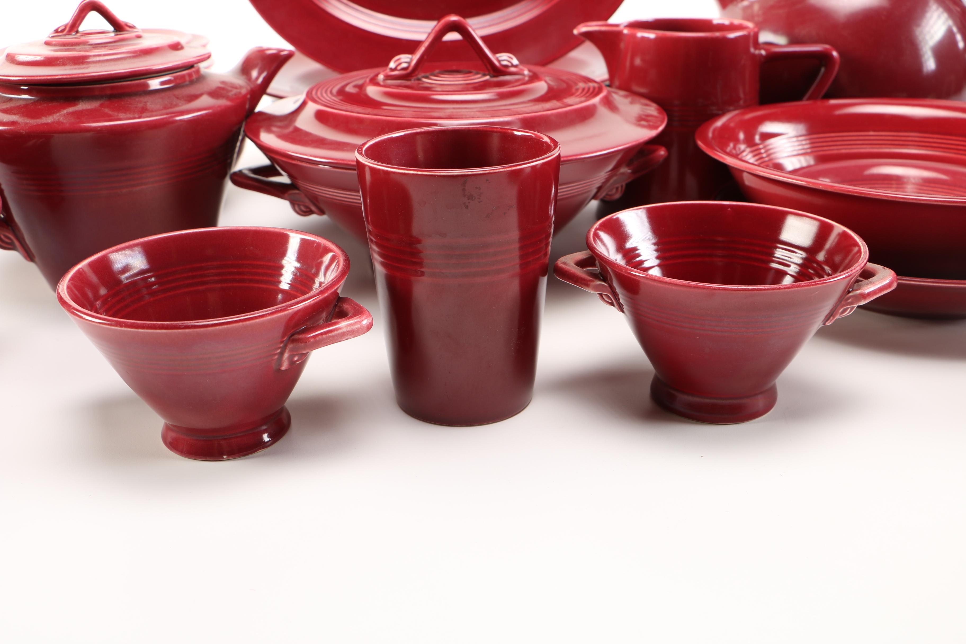 Vintage Homer Laughlin "Harlequin Red" Ceramic Tableware