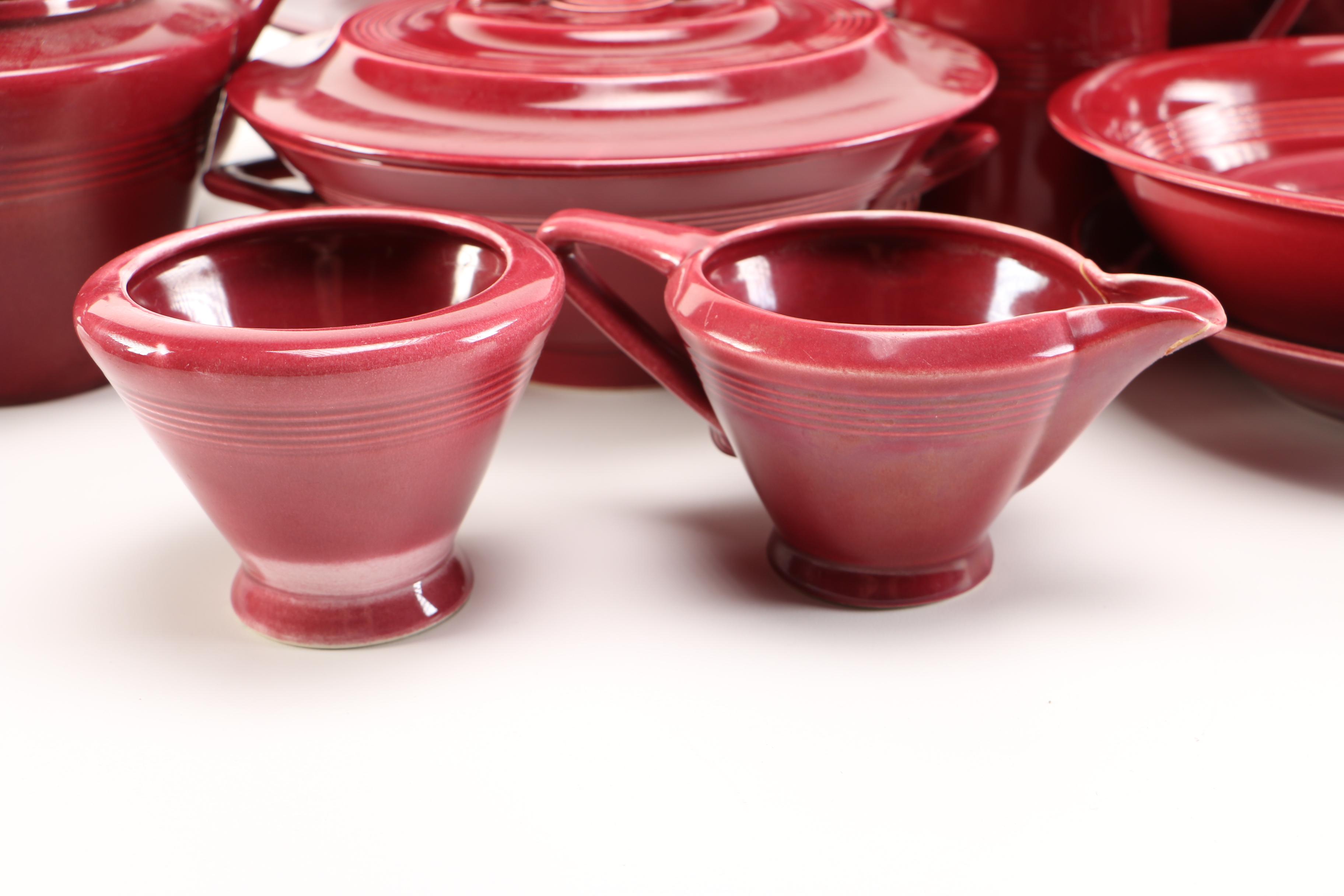 Vintage Homer Laughlin "Harlequin Red" Ceramic Tableware