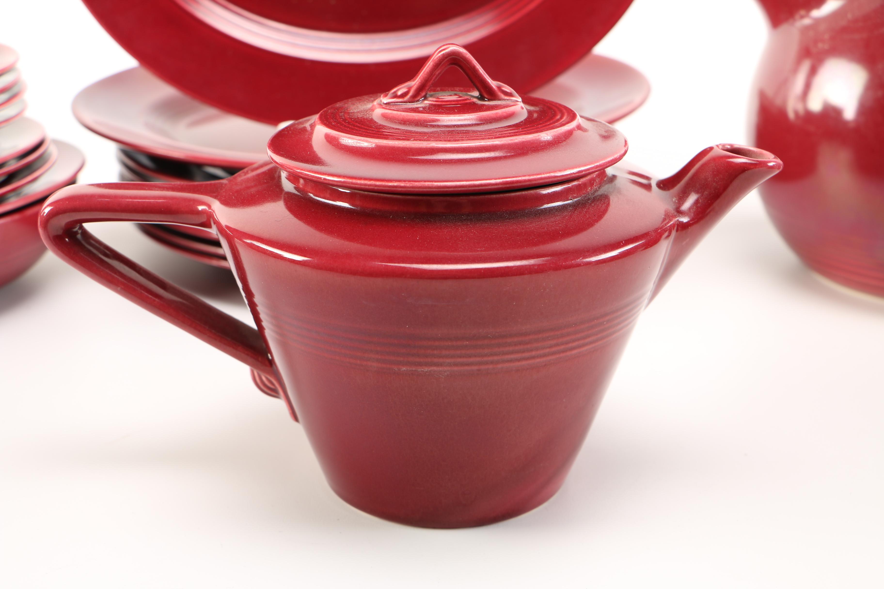 Vintage Homer Laughlin "Harlequin Red" Ceramic Tableware