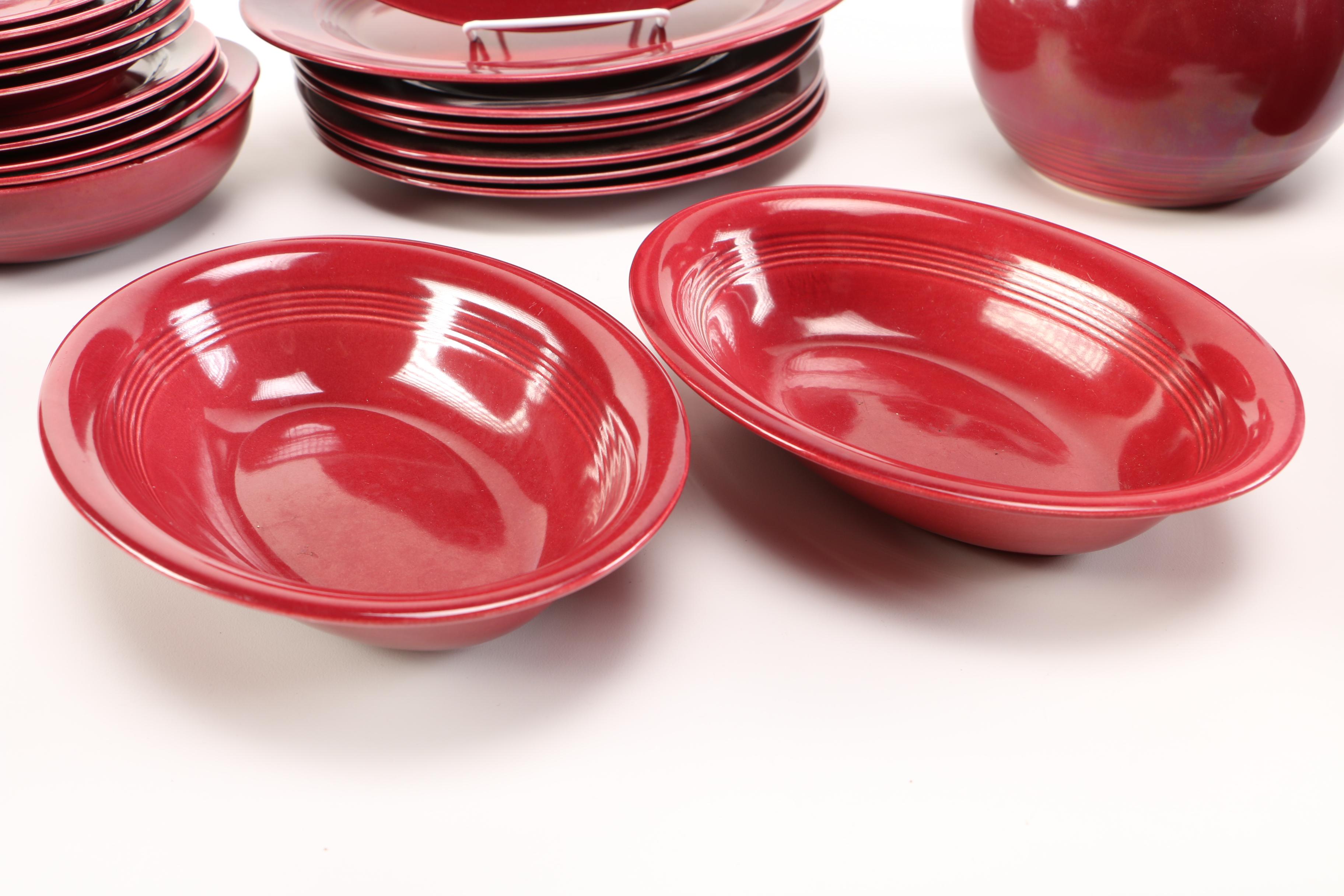 Vintage Homer Laughlin "Harlequin Red" Ceramic Tableware