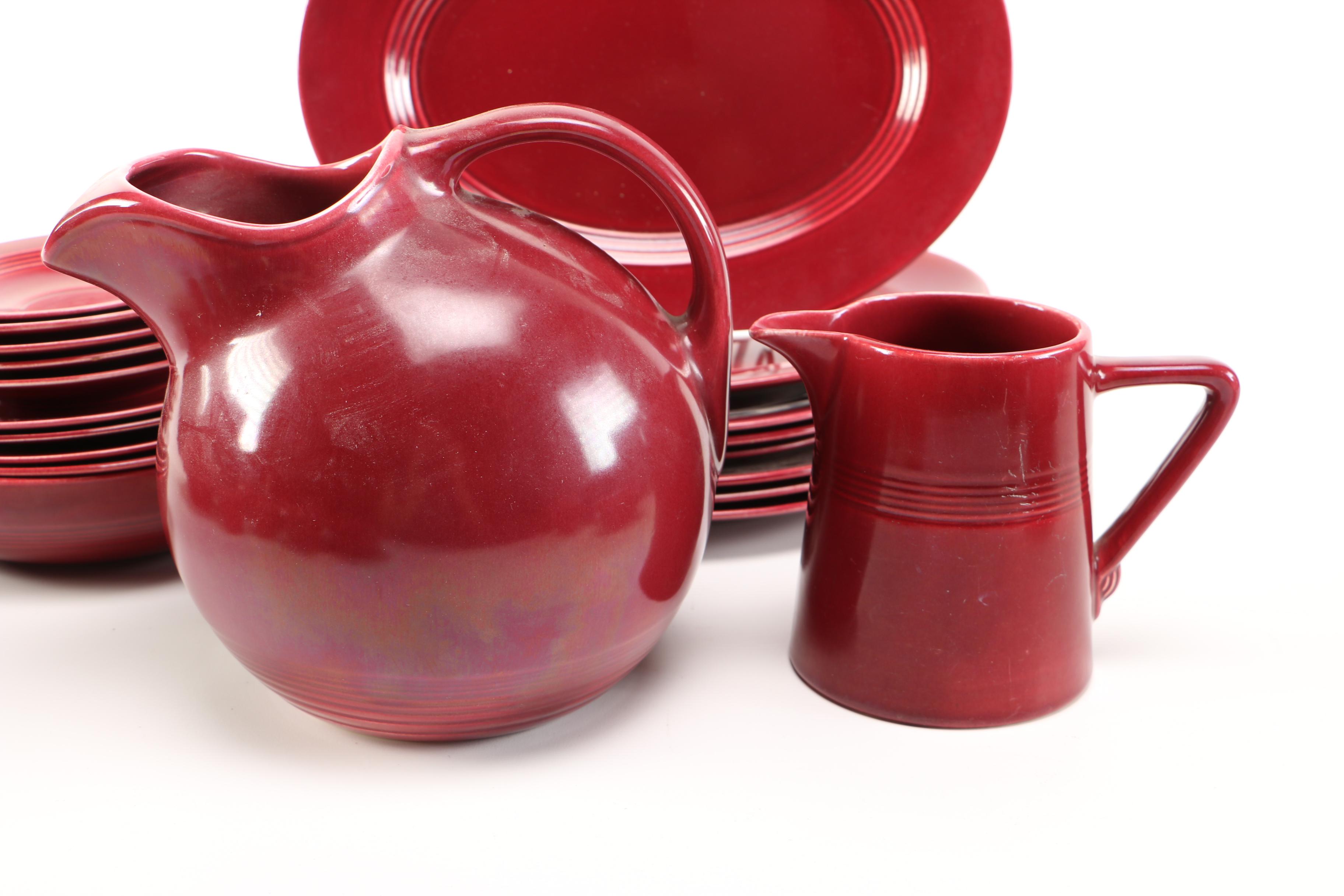 Vintage Homer Laughlin "Harlequin Red" Ceramic Tableware