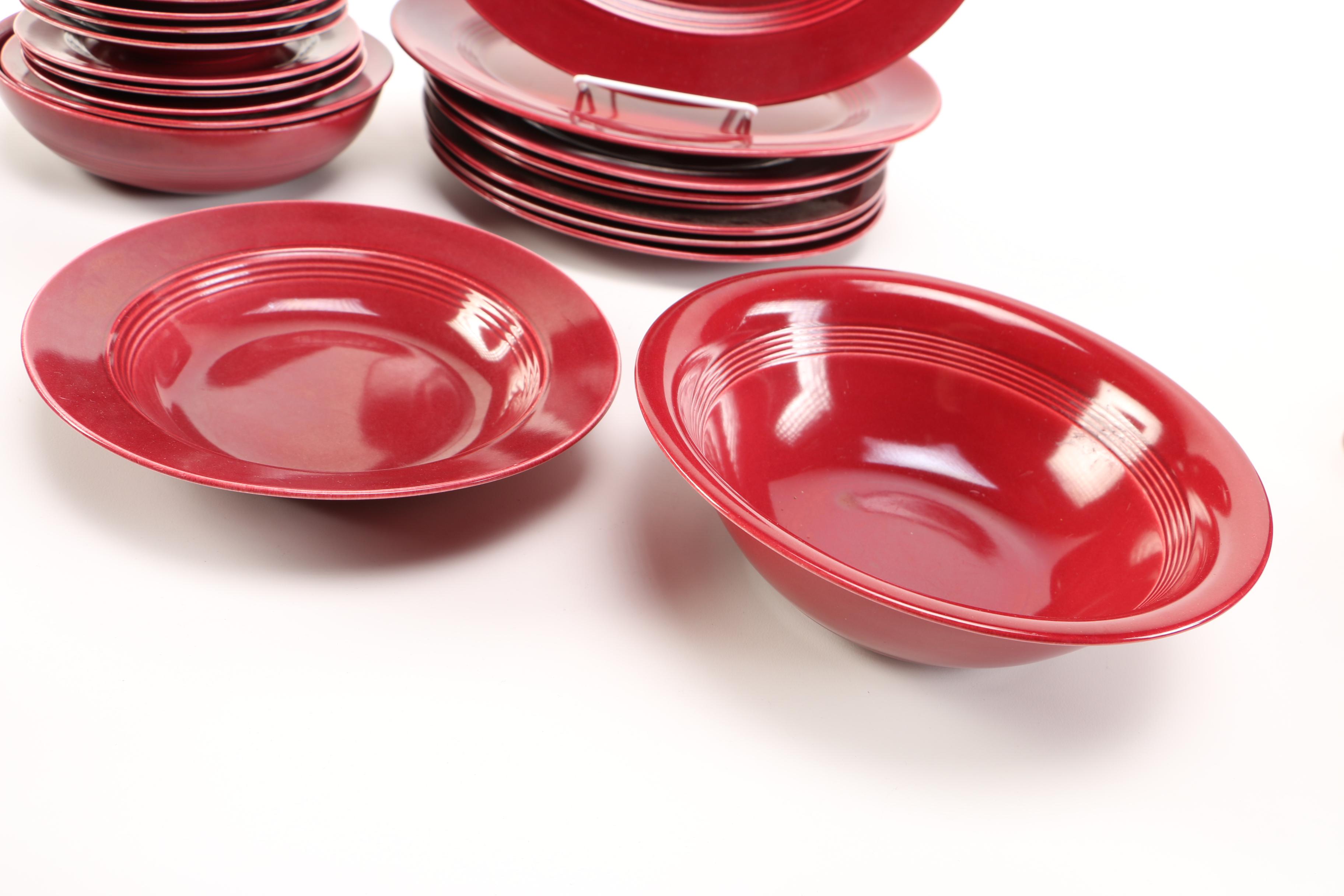 Vintage Homer Laughlin "Harlequin Red" Ceramic Tableware